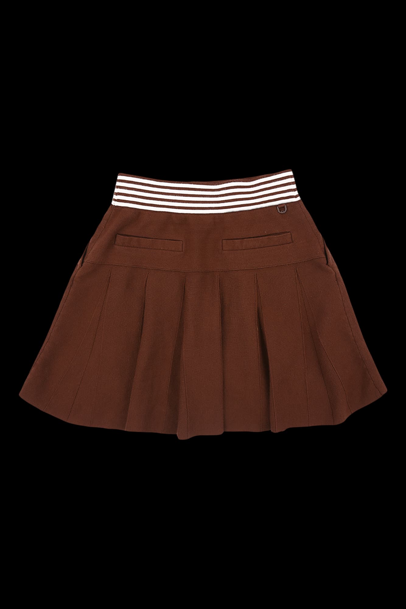 버건디 허리 밴딩스커트