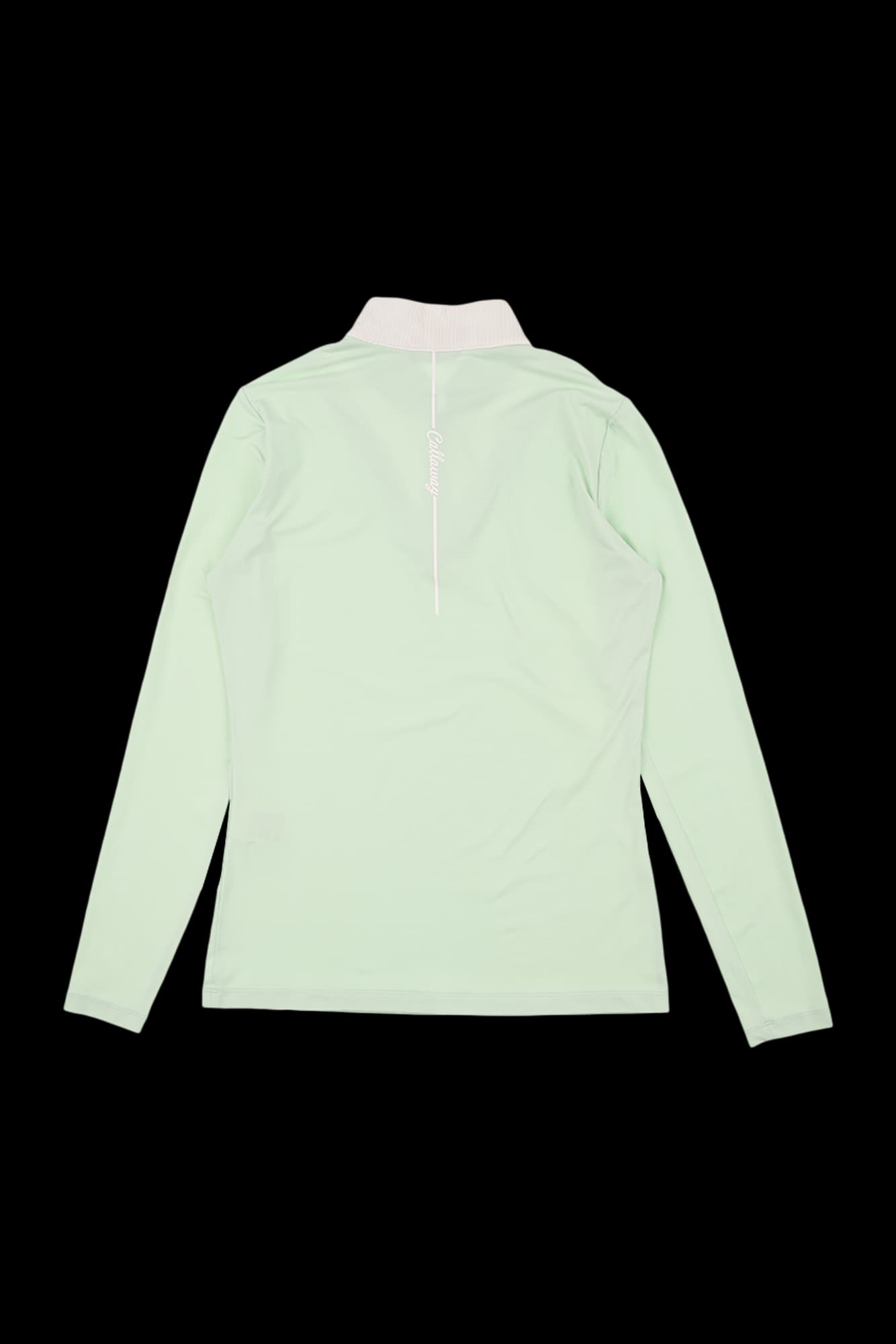 골지 V넥 레이어드 긴팔 티셔츠