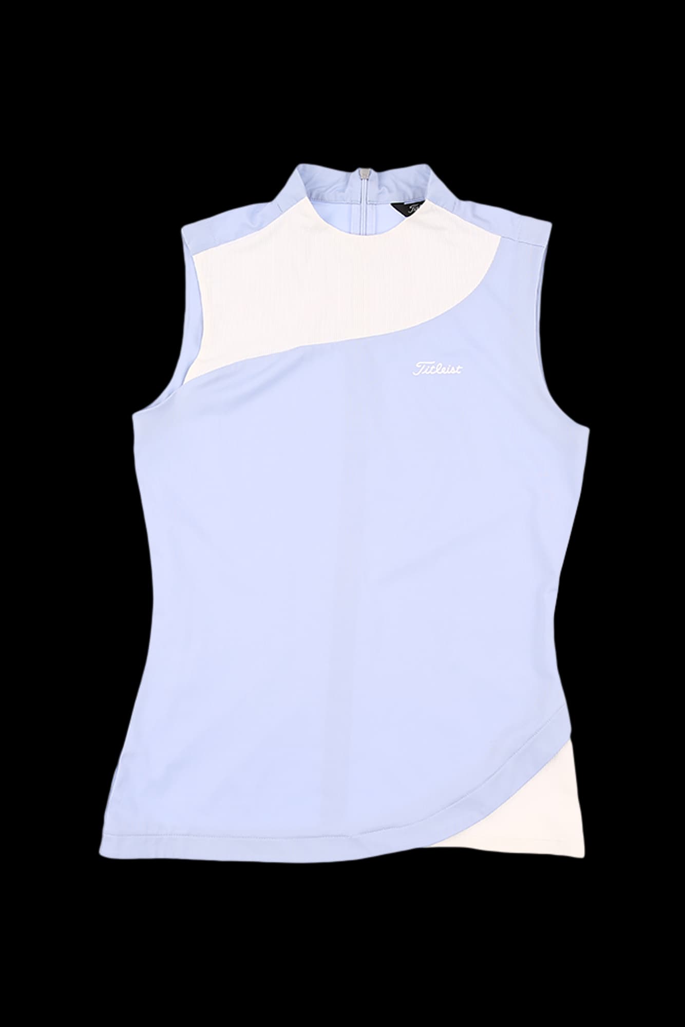 골지 블럭 슬리브리스