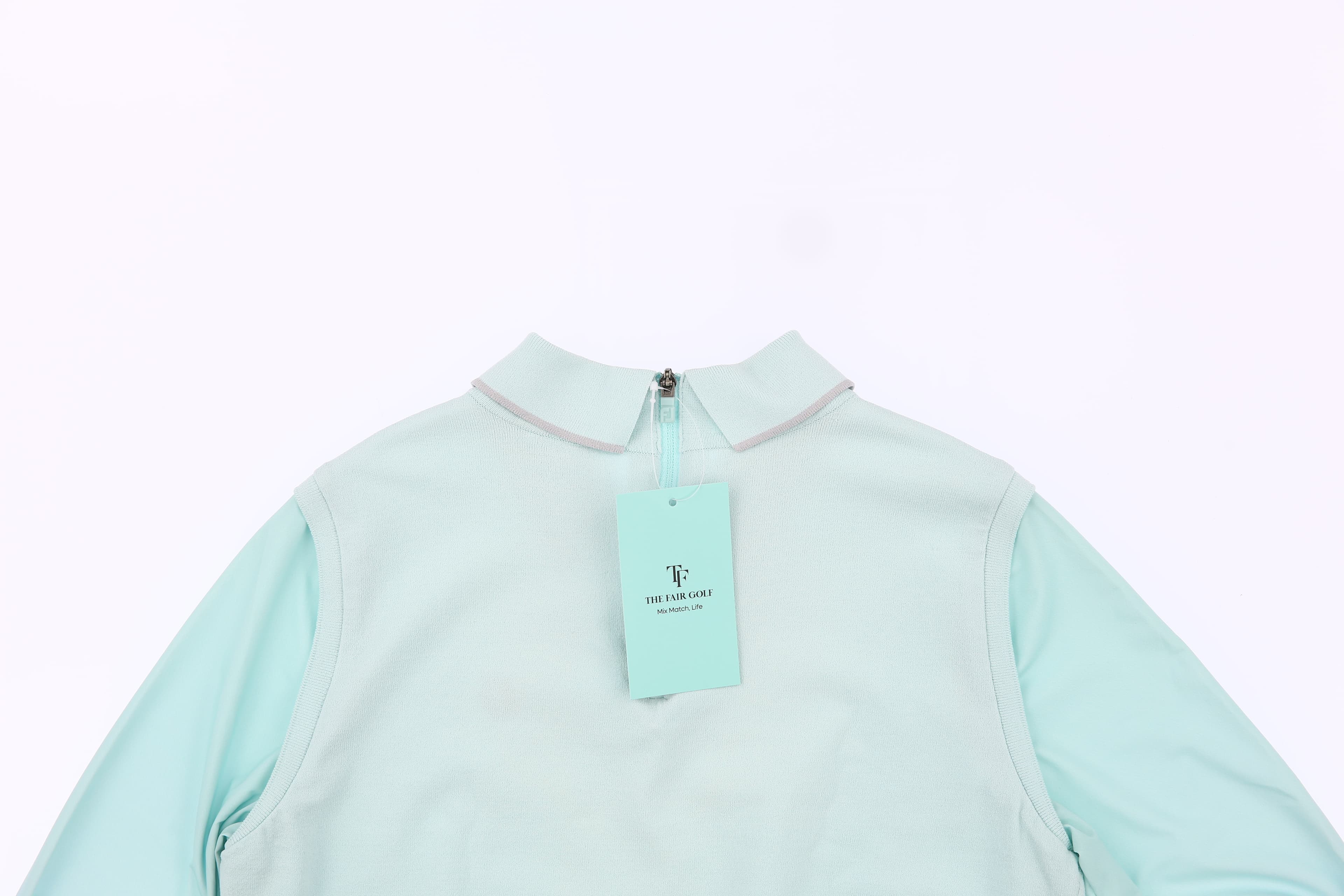 그라데이션 소매 카라티