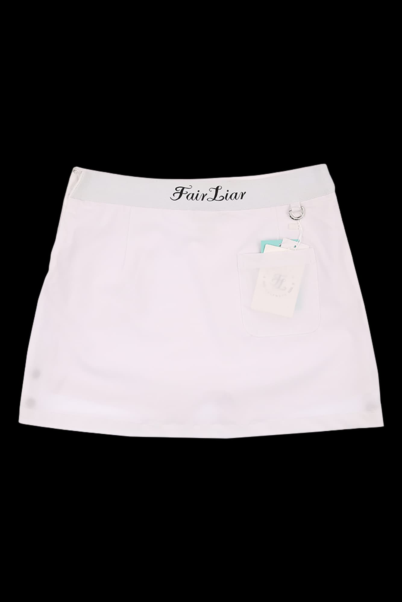 [새상품] 화이트 포켓 플레어 스커트