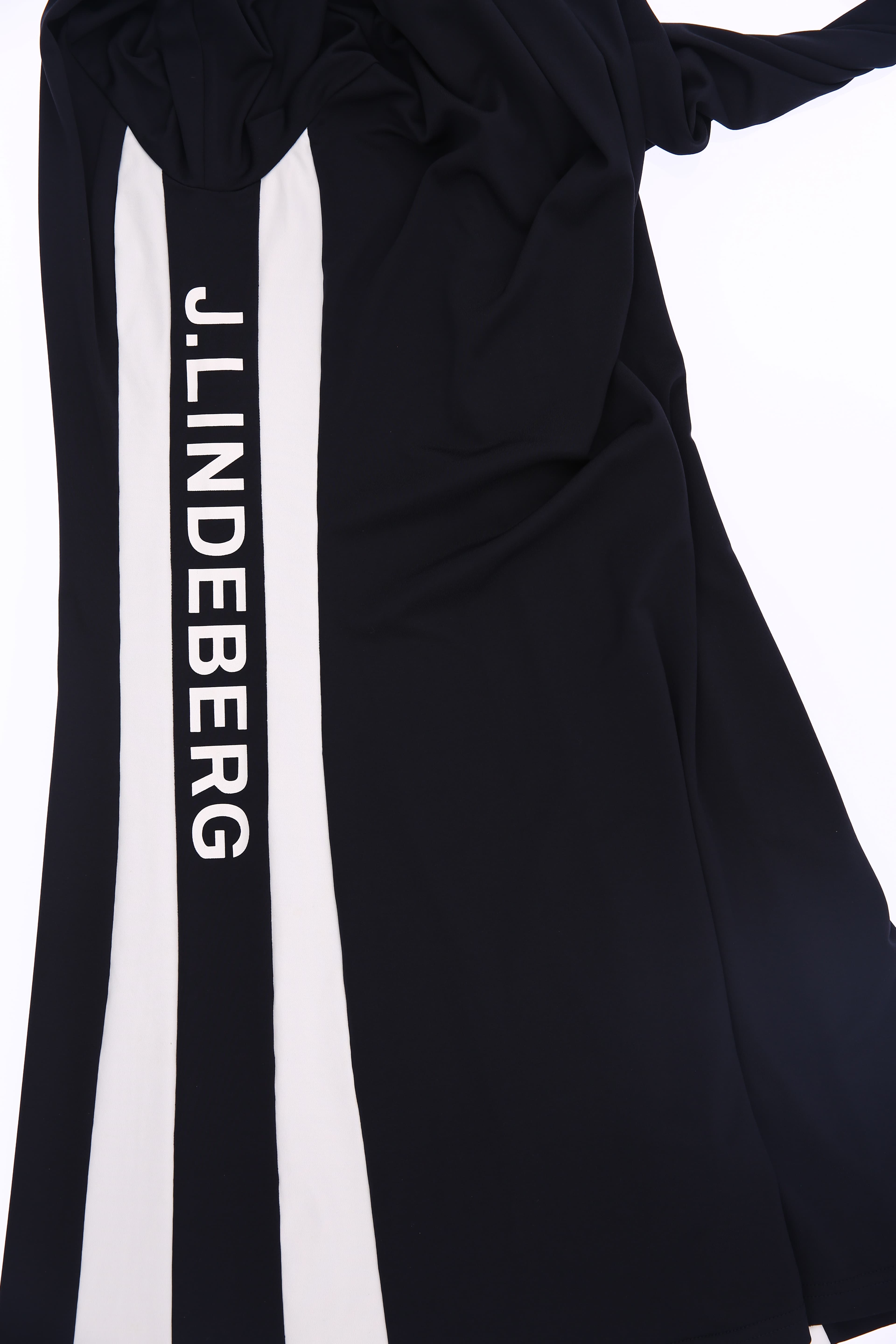 사이드 배색 로고 원피스