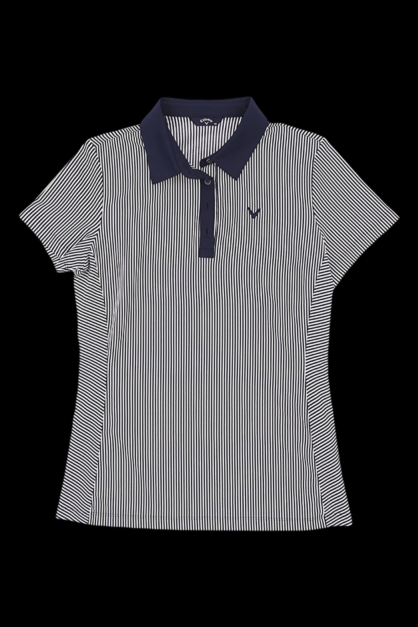 스트라이프 반팔 카라 티셔츠