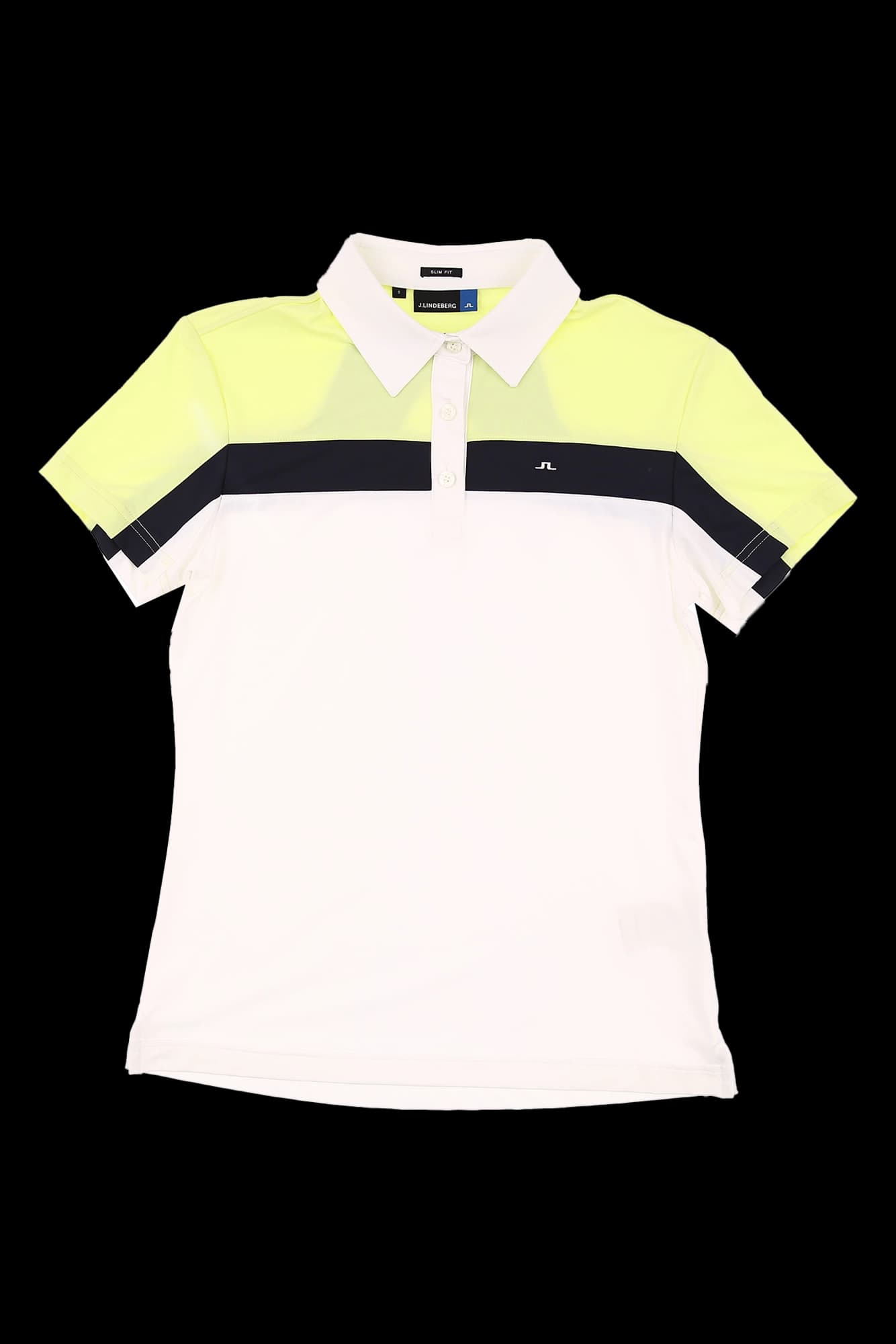 배색 포인트 슬림핏 티셔츠