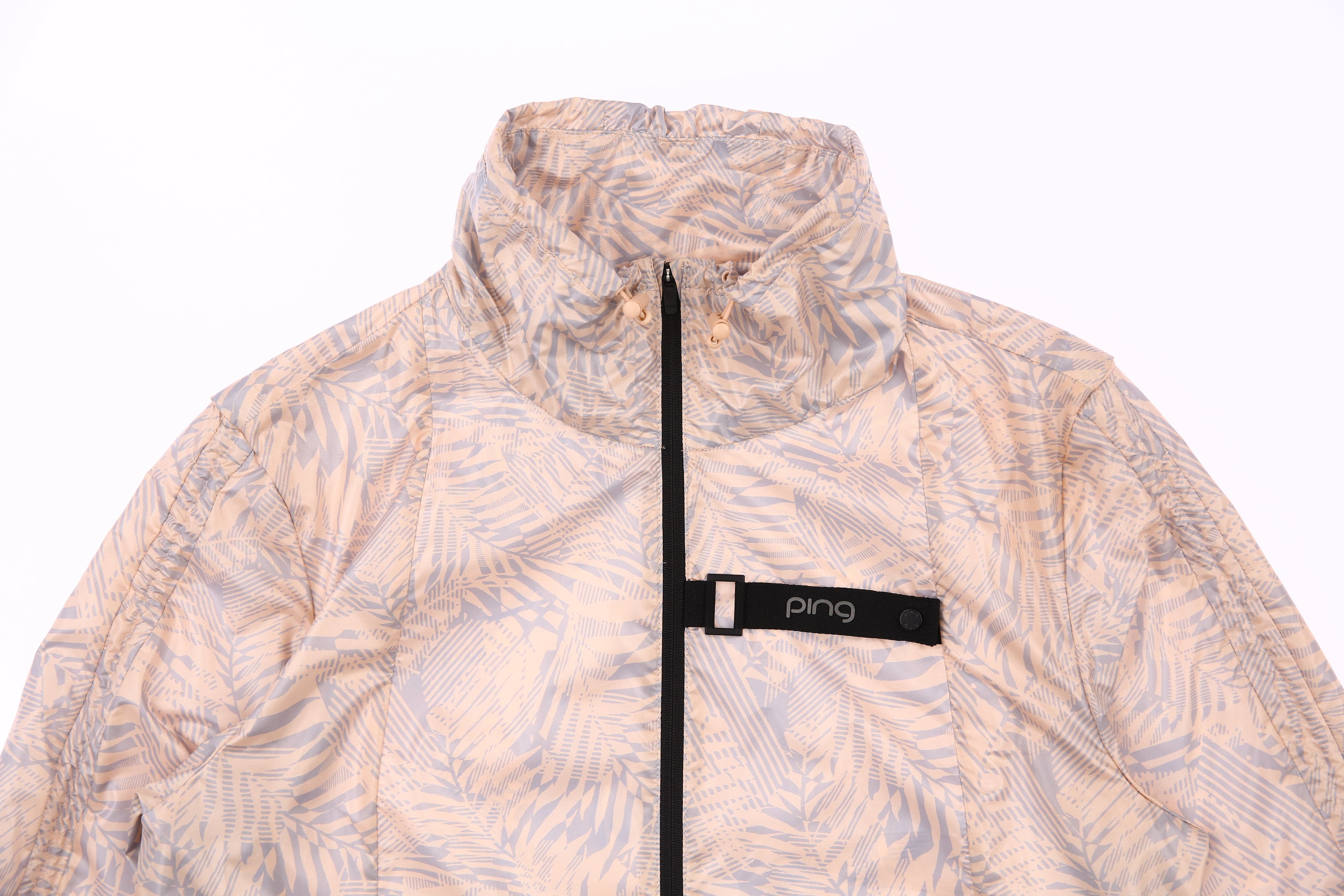 폴리 패턴 집업 점퍼