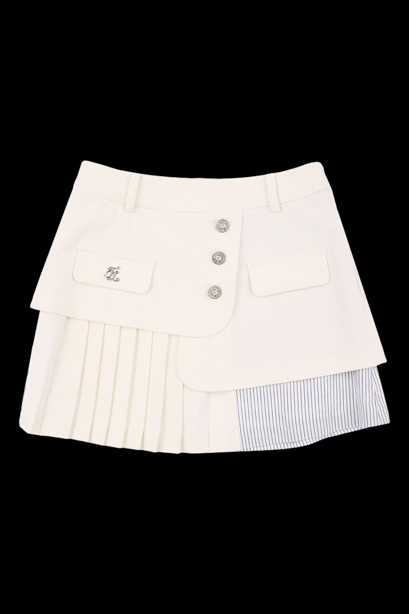 스트라이프 포켓 스커트