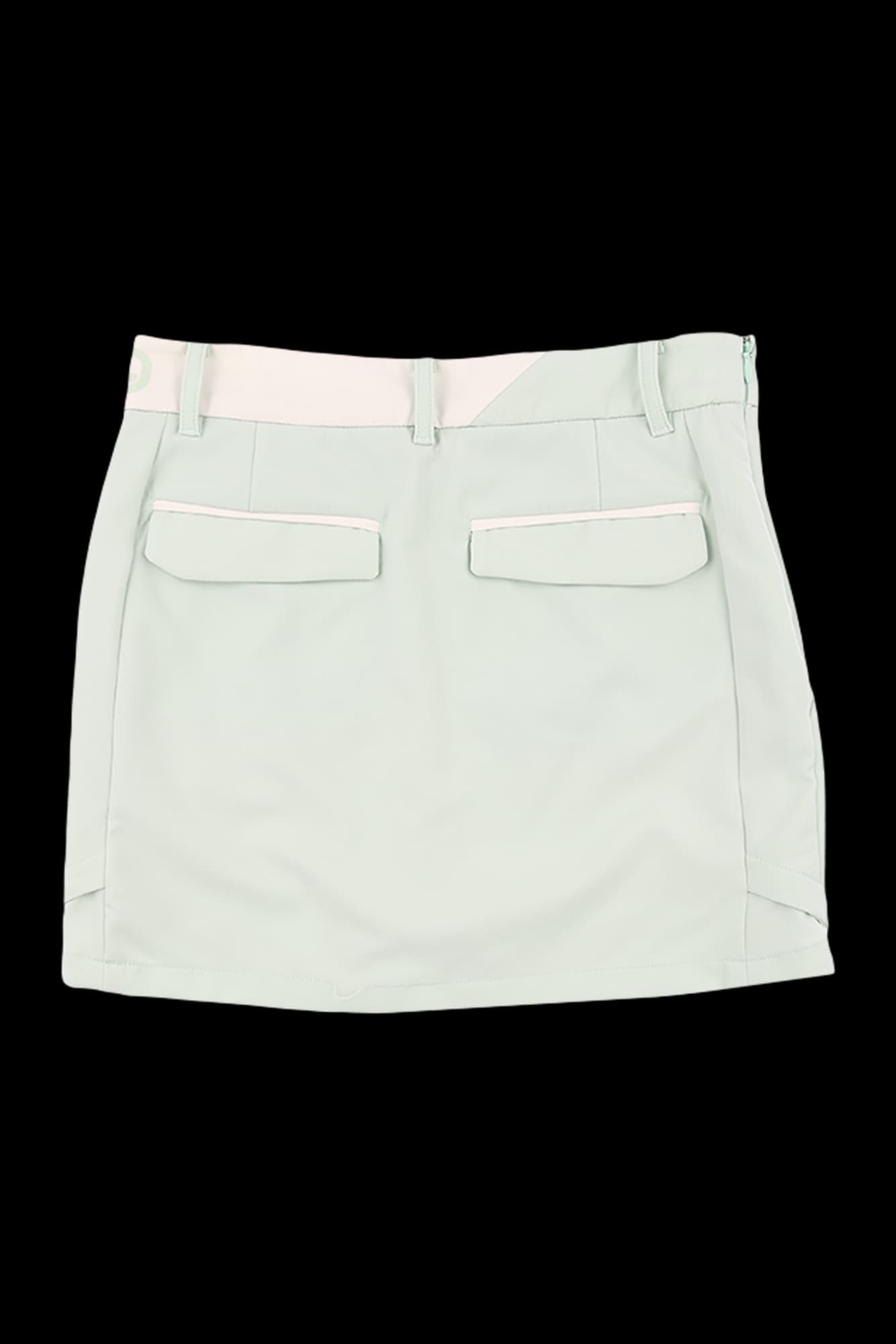 배색 큐롯 스커트