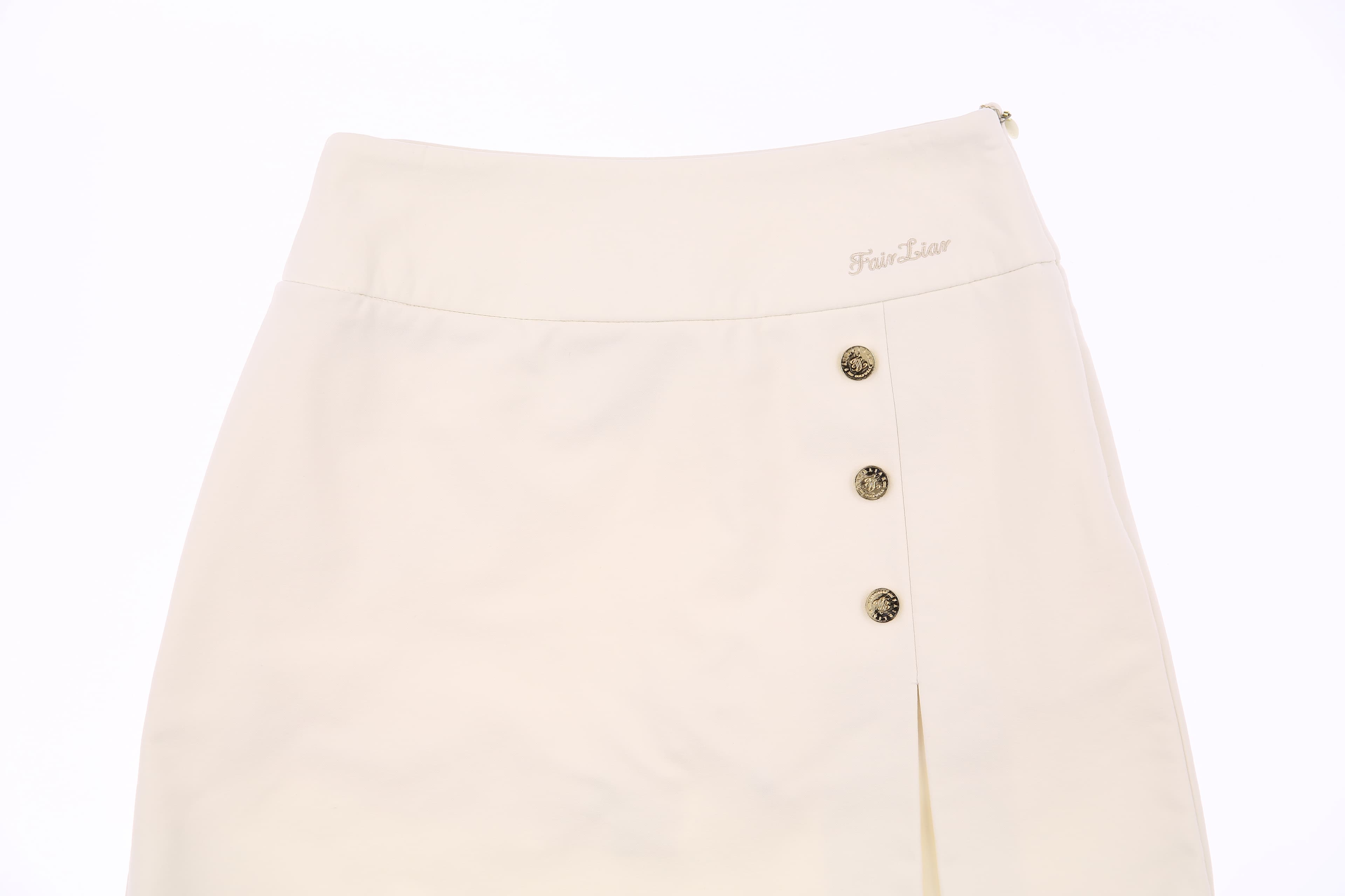 사선 버튼 스커트