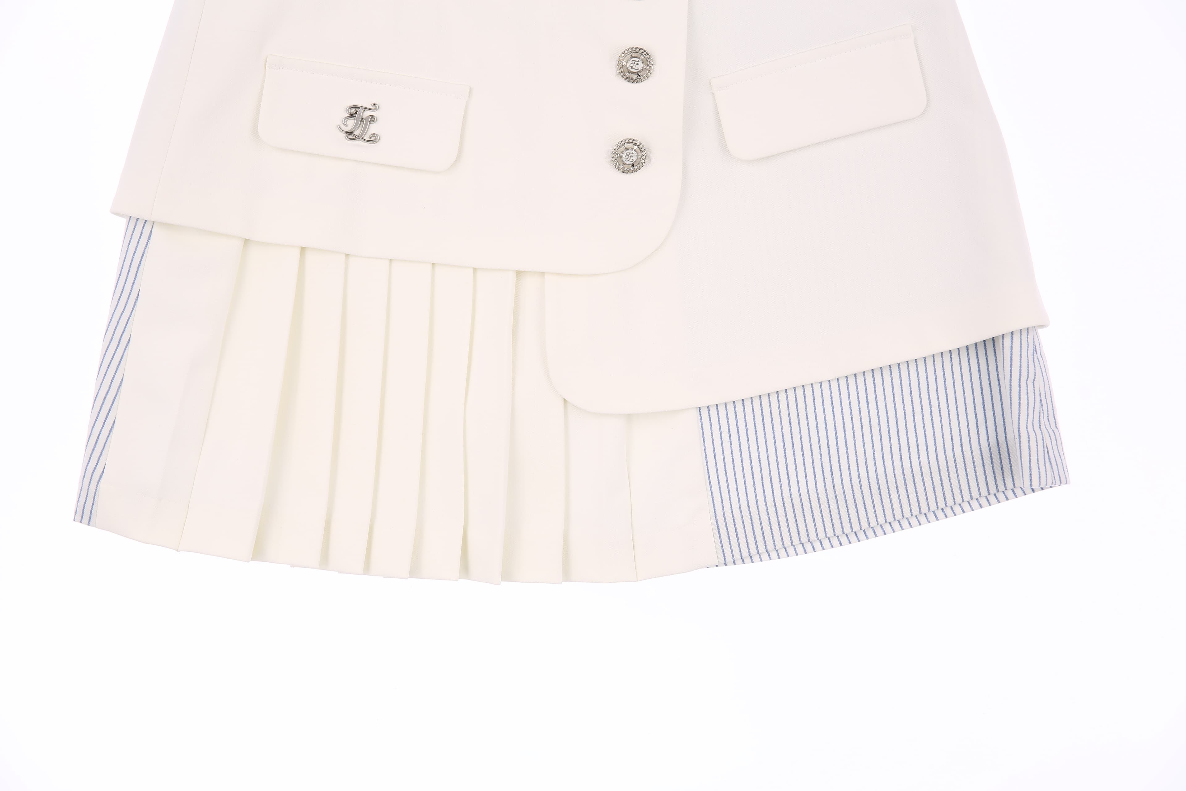 스트라이프 포켓 스커트