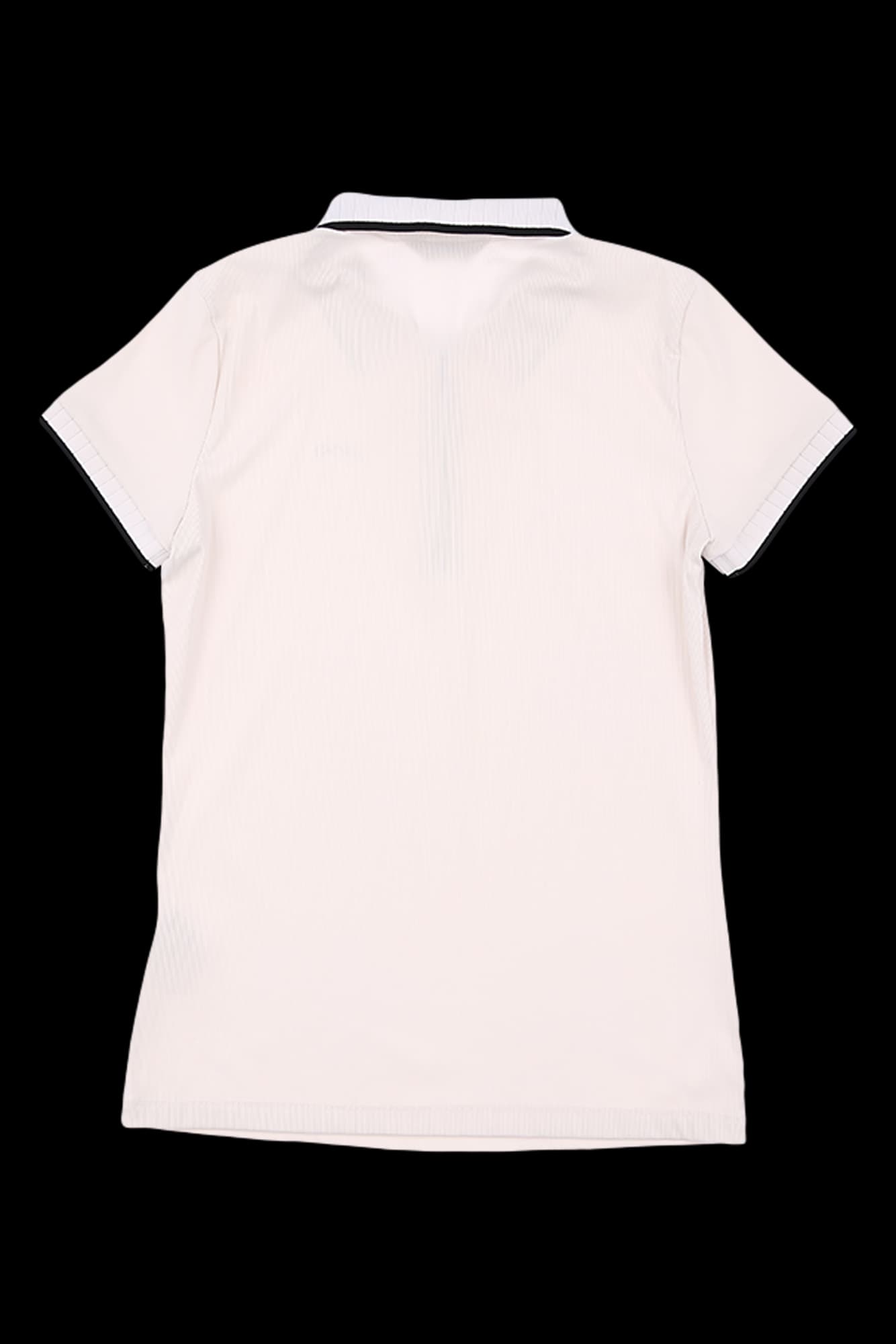 배색 카라 반집업 반팔 티셔츠