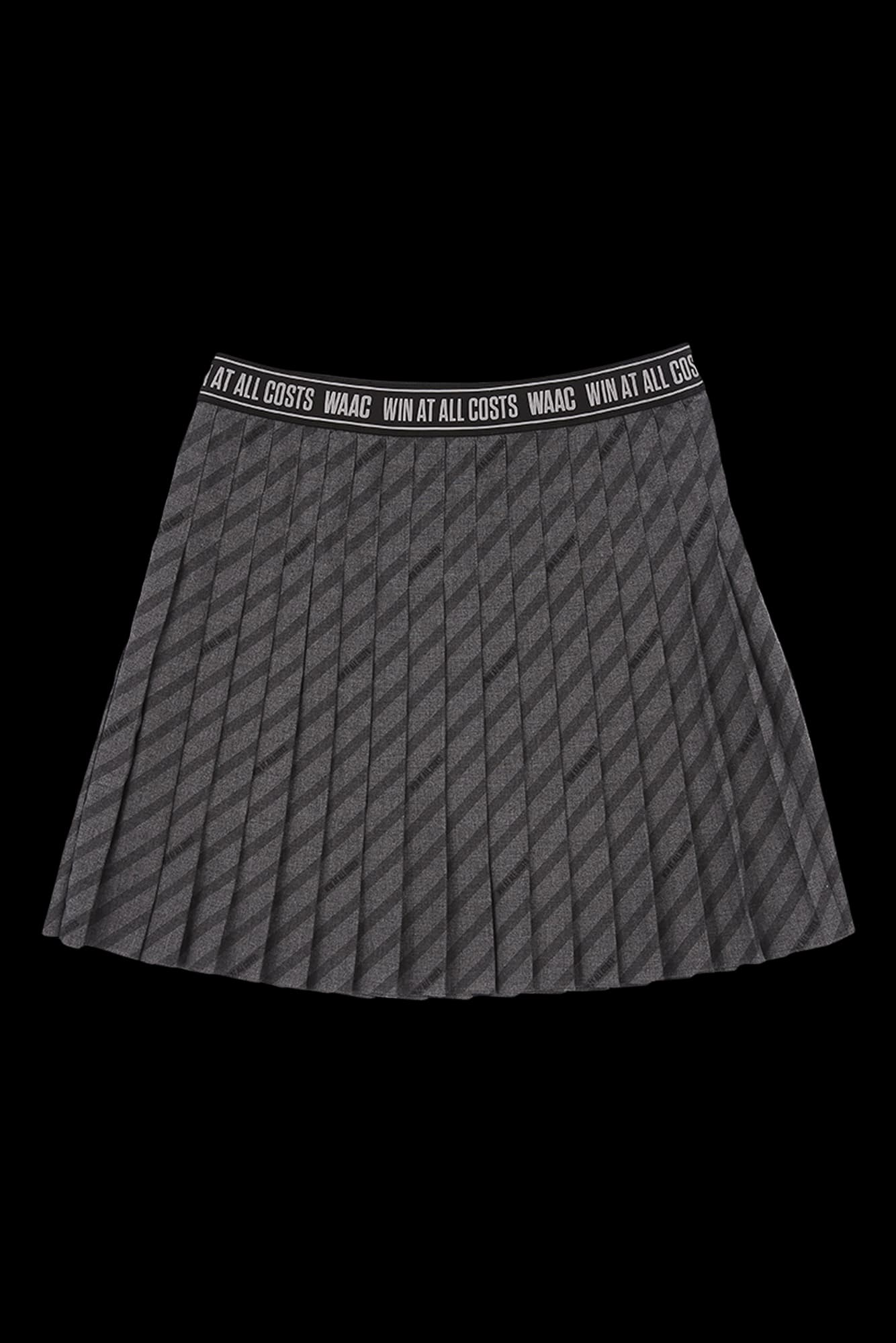 로고 밴딩 플리츠 스커트