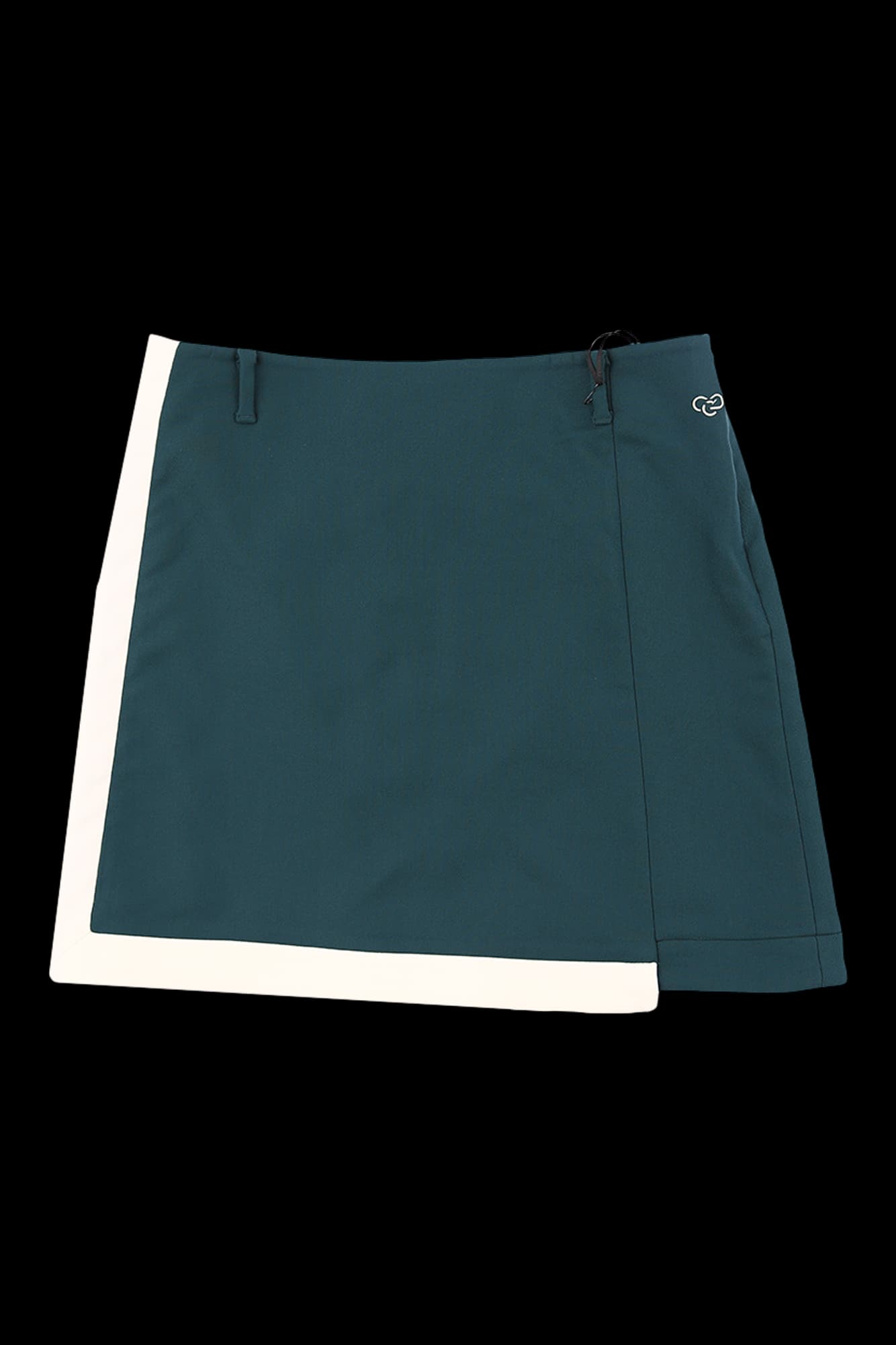 [새상품 ] 밑단 라인 포인트 랩스커트