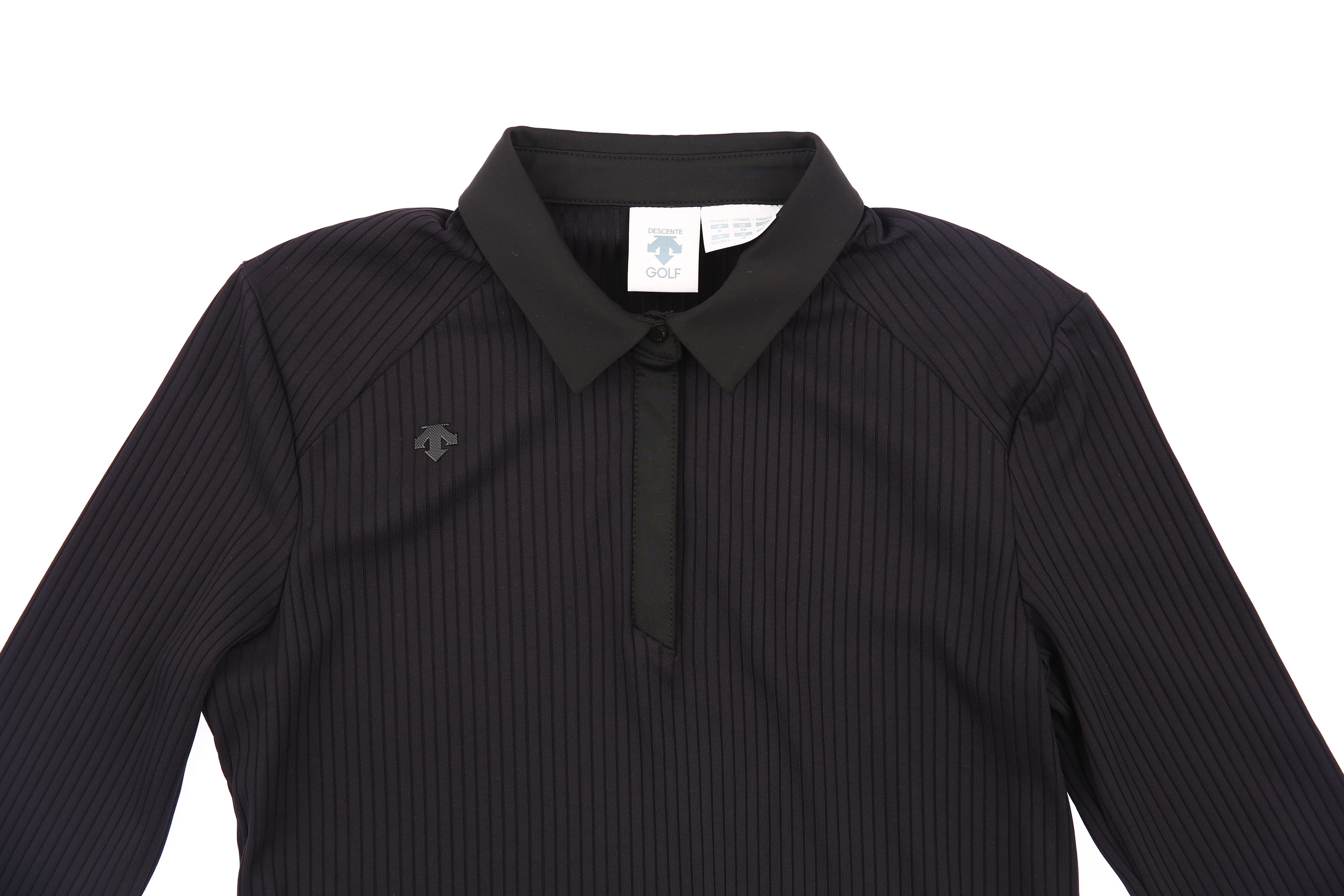 카라 골지 긴팔 티셔츠