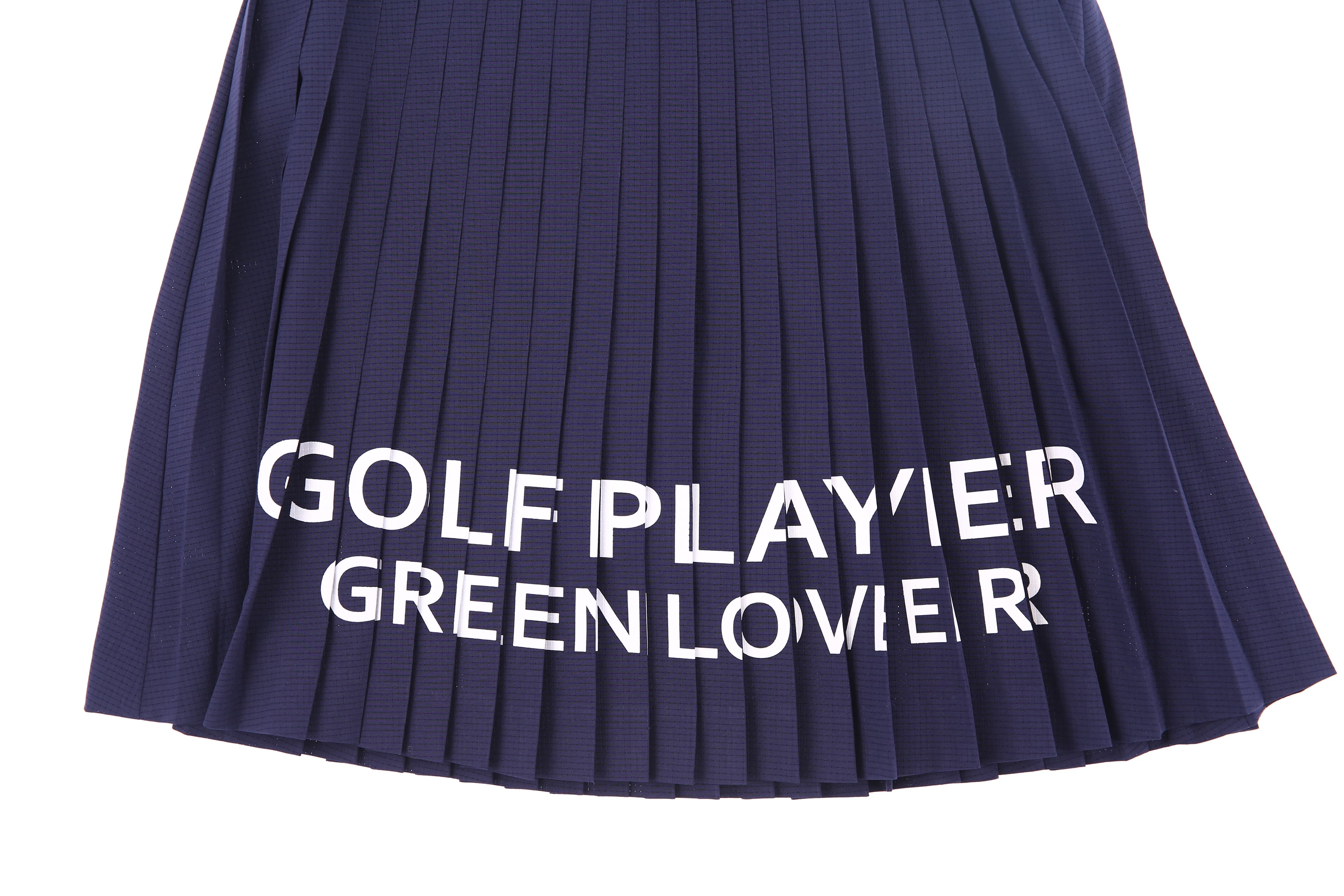 주름 플레어 레터링 스커트