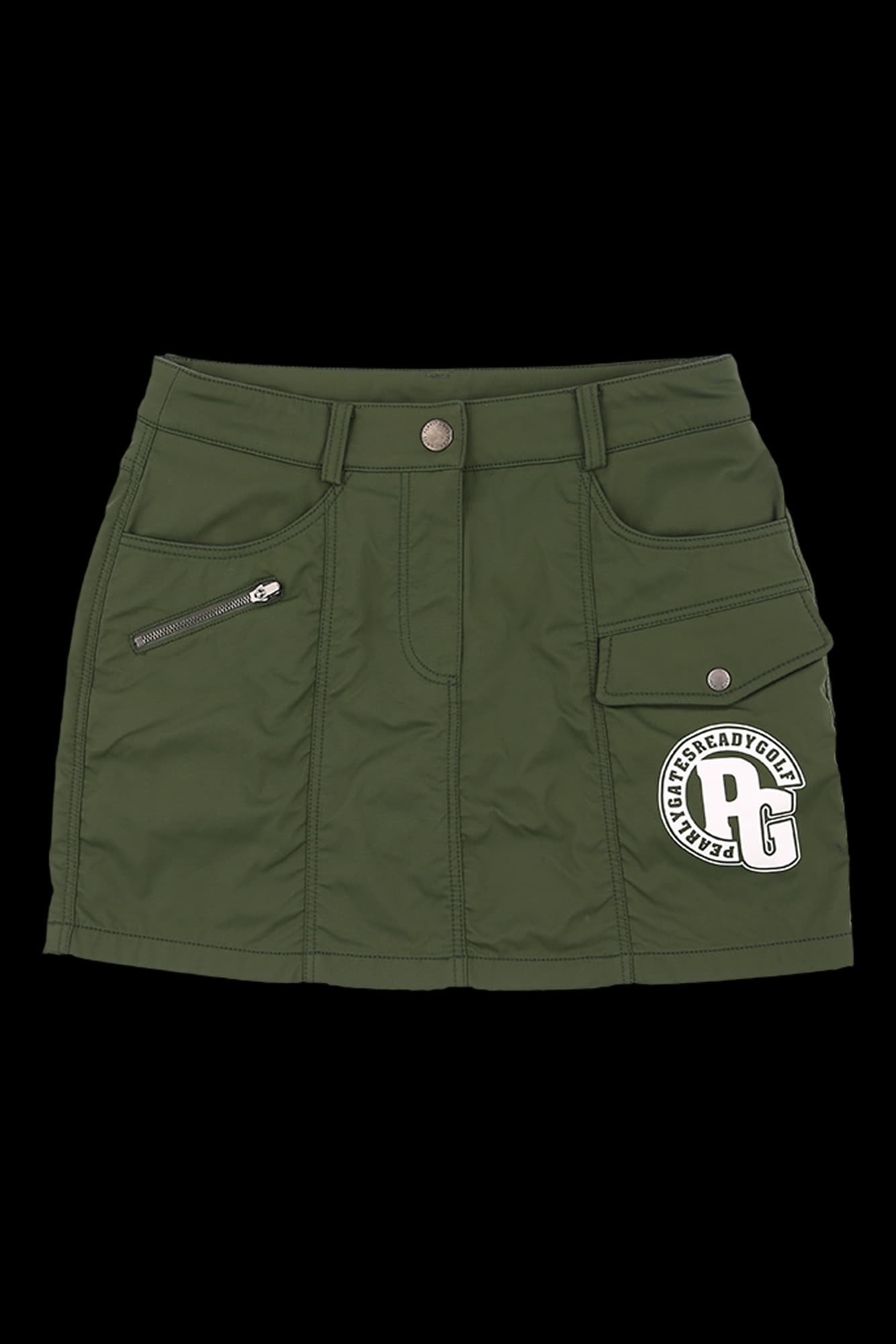 로고 스마일 큐롯 스커트