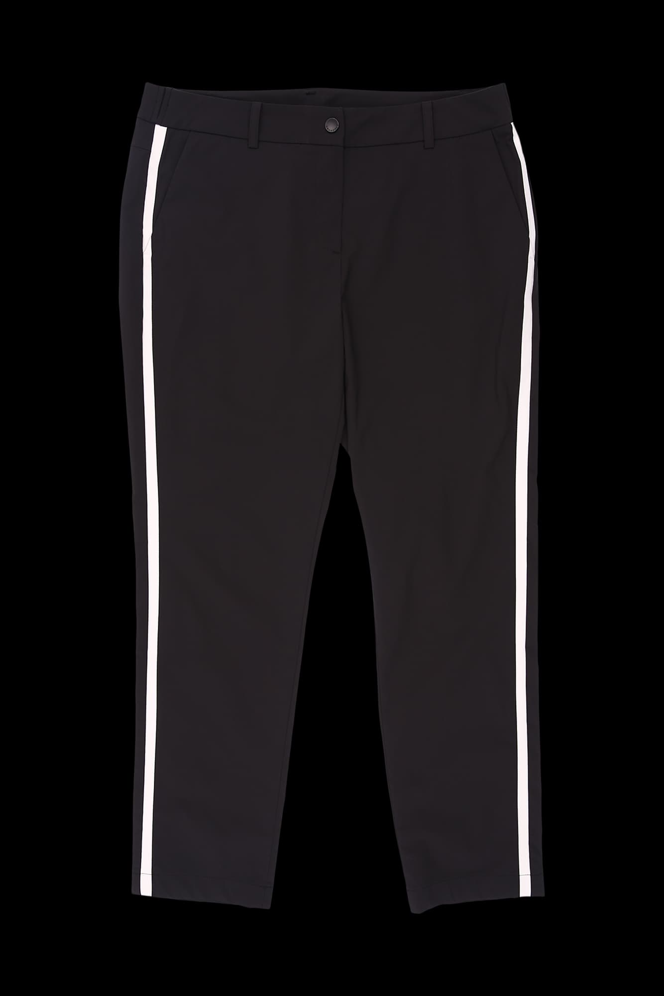 화이트 사선 포인트 바지