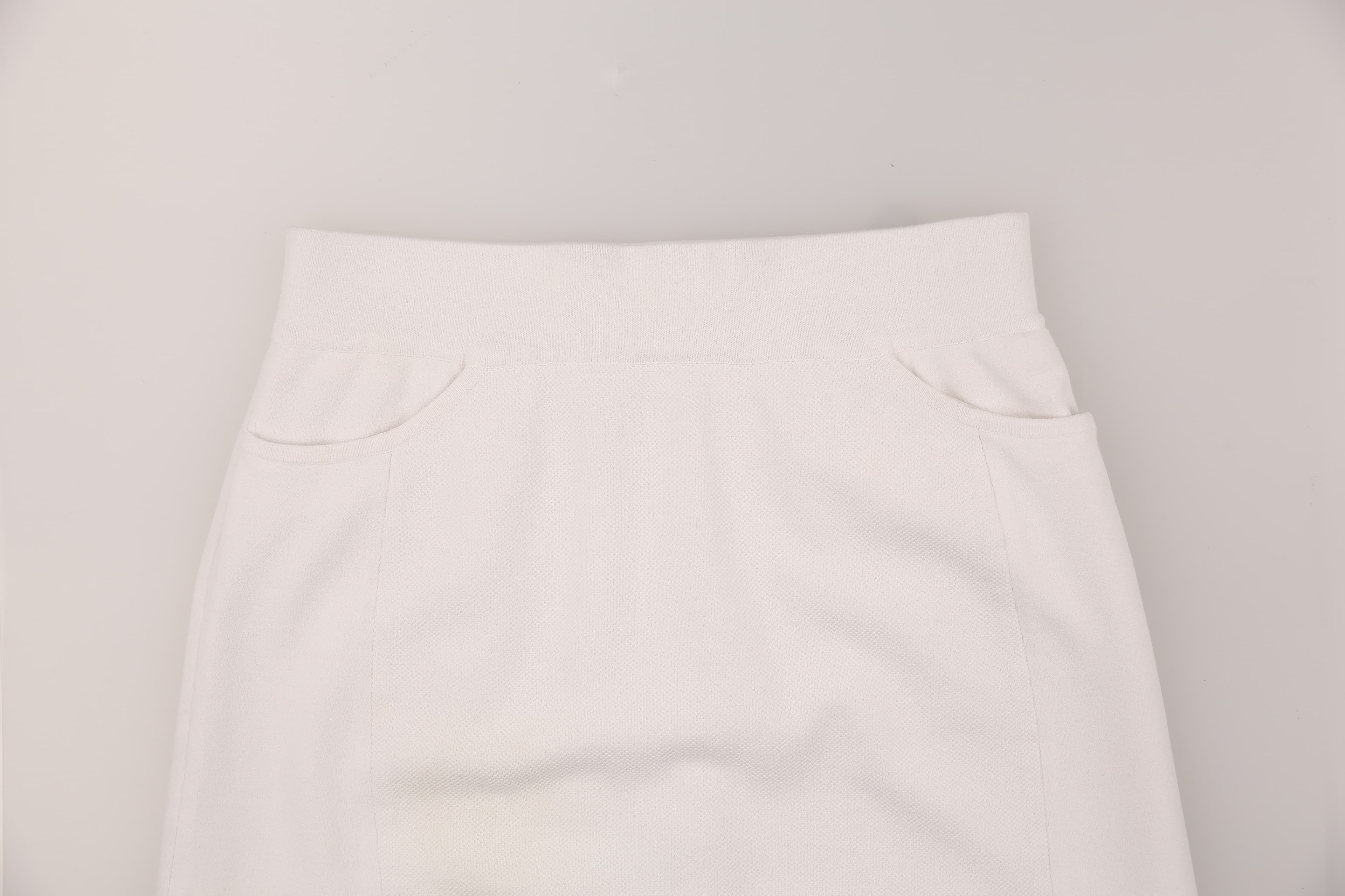 H라인 니트 조직 스커트