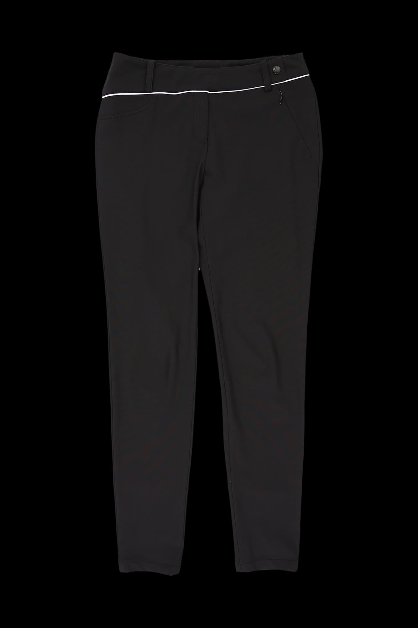 사이드 버튼 슬림핏 팬츠