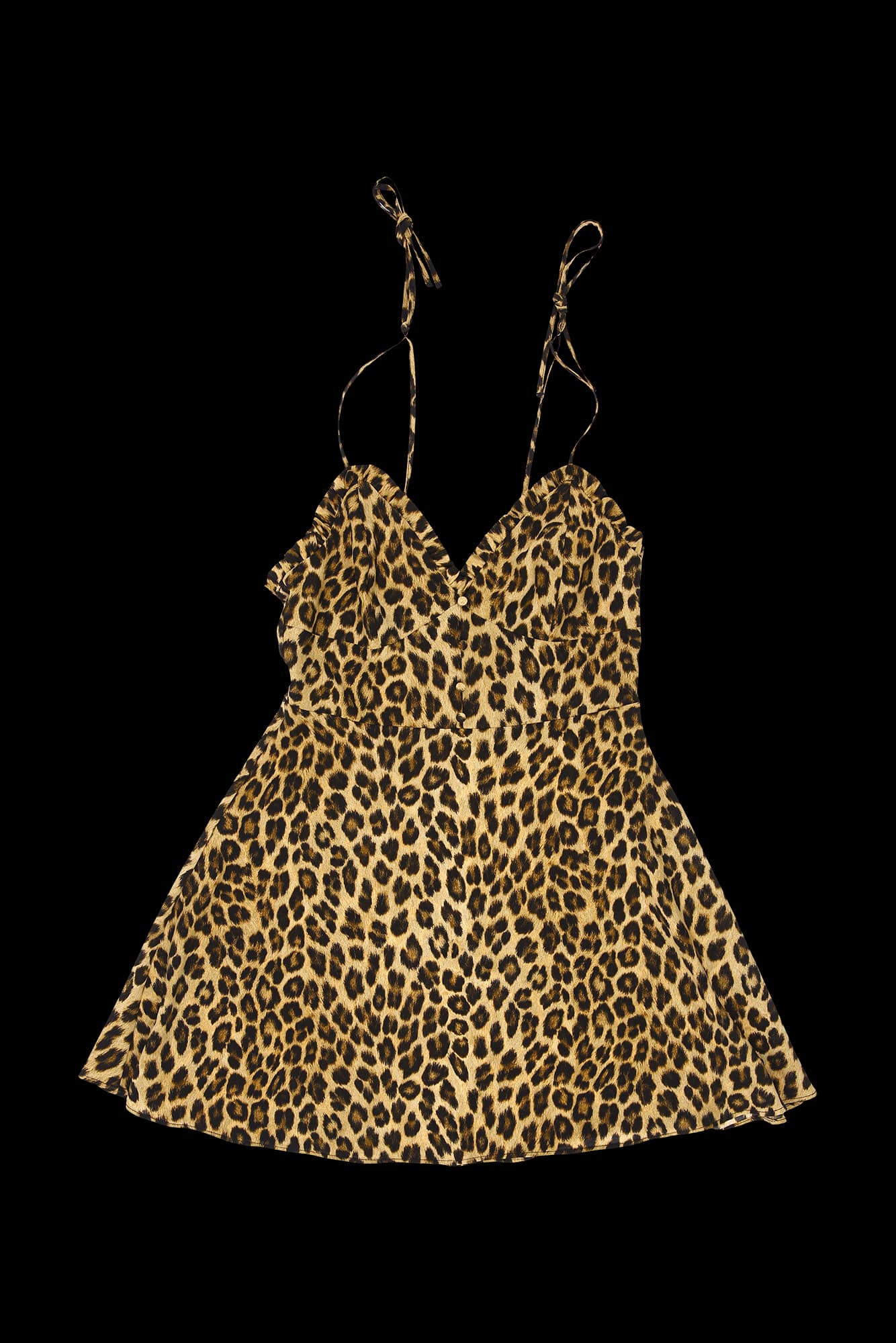 레오파드 나시 미니 원피스