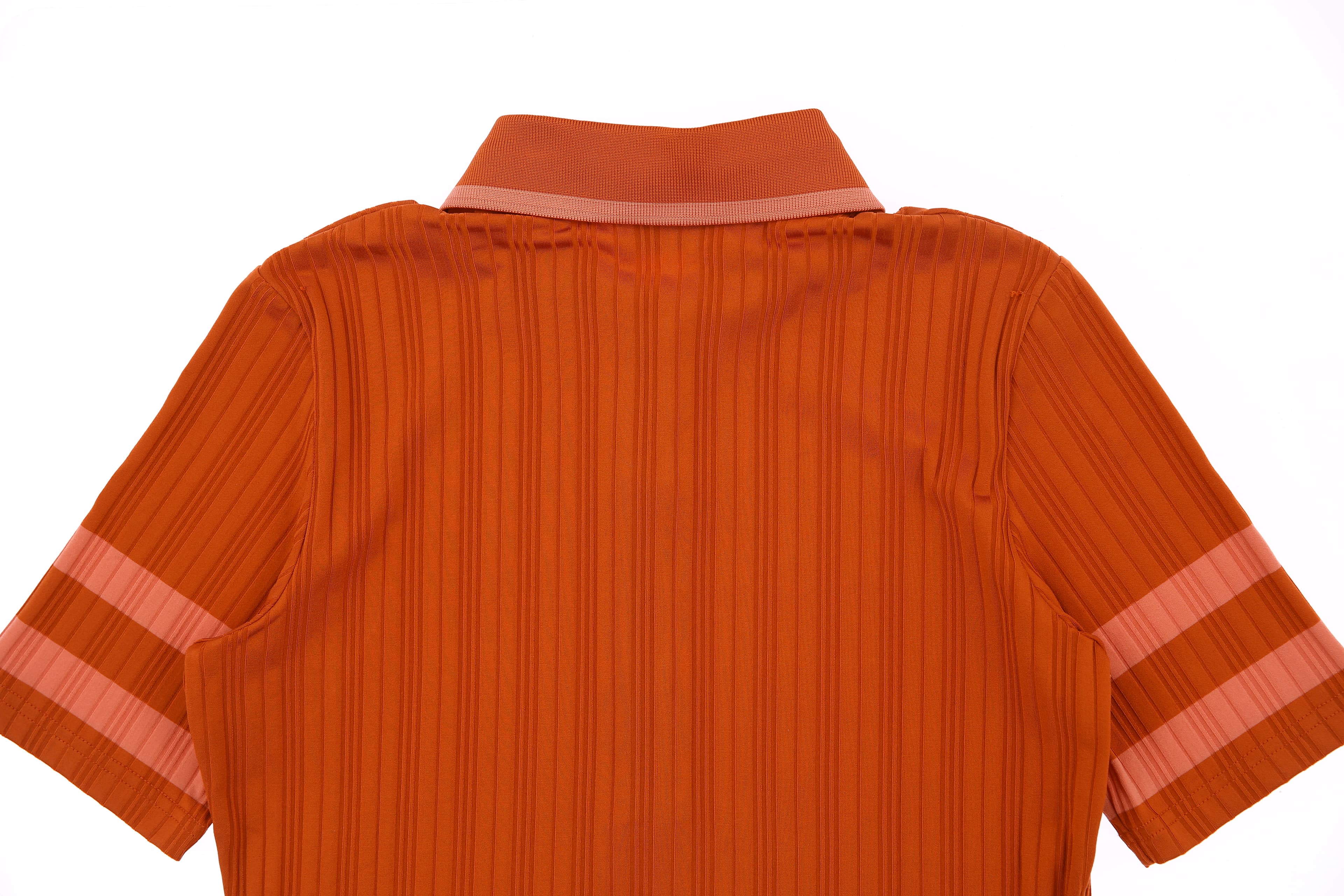 골지 스트라이프 카라 반팔 티셔츠