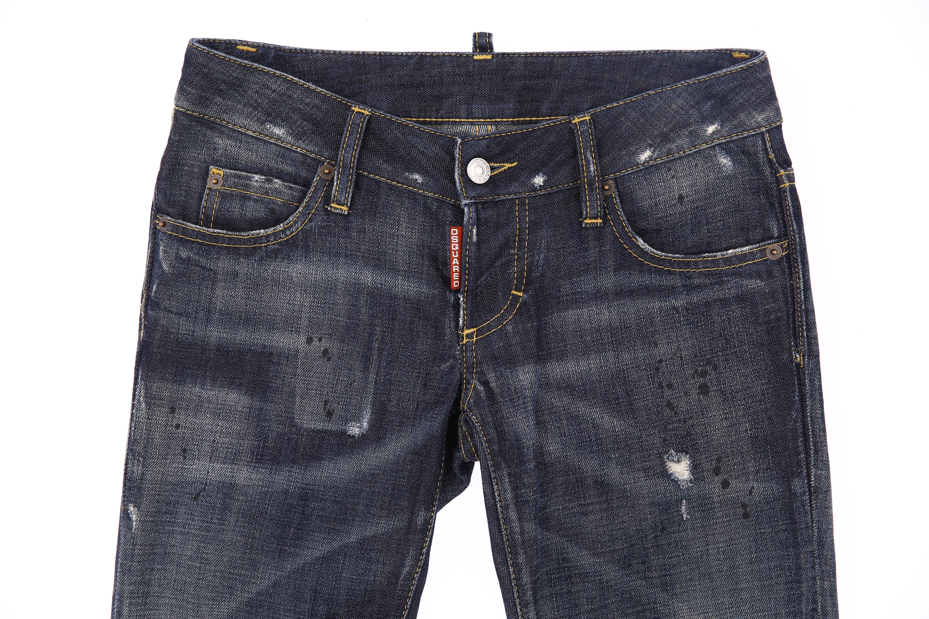 워싱 프린팅 데미지 청바지