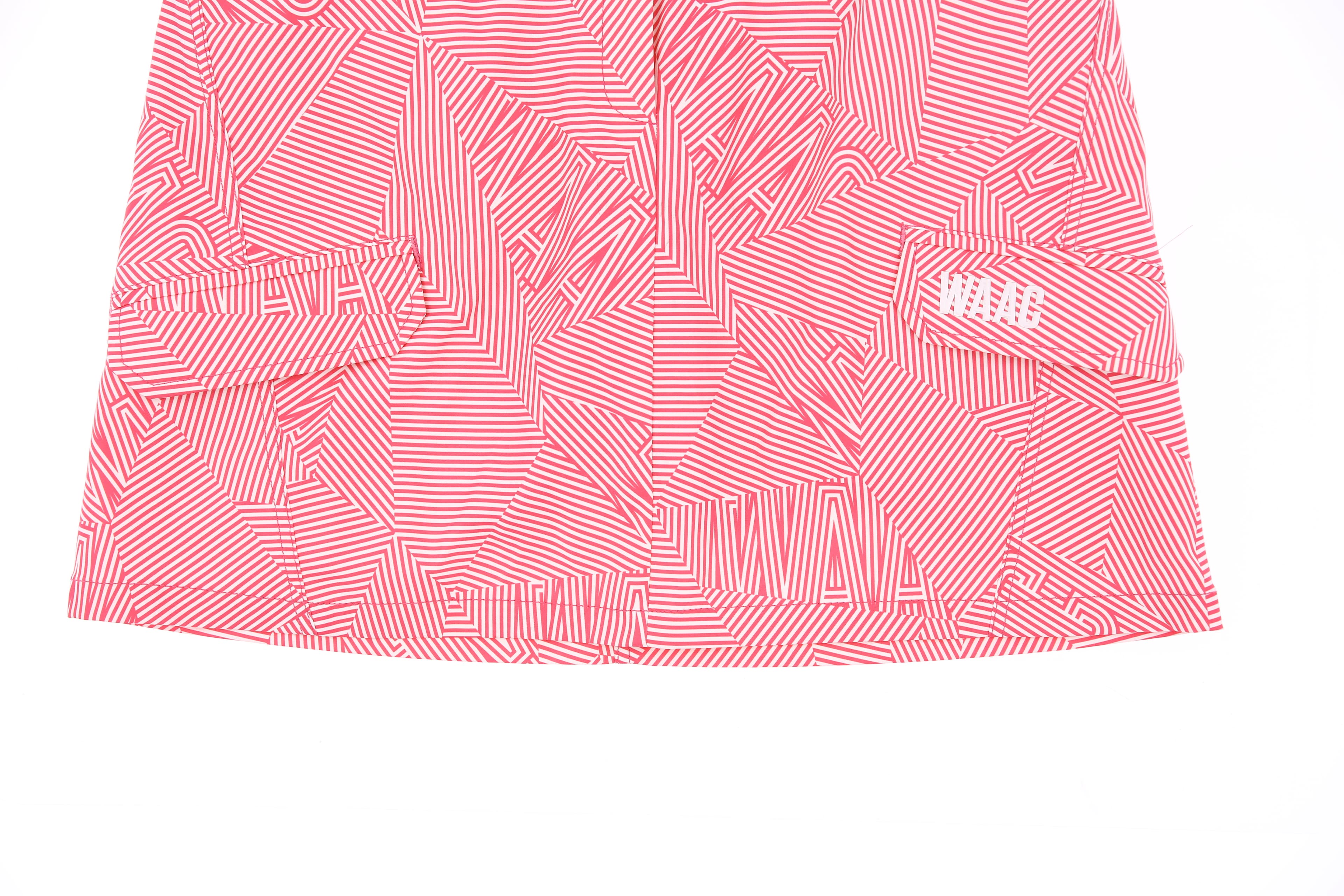 패턴 슬림 포켓 스커트