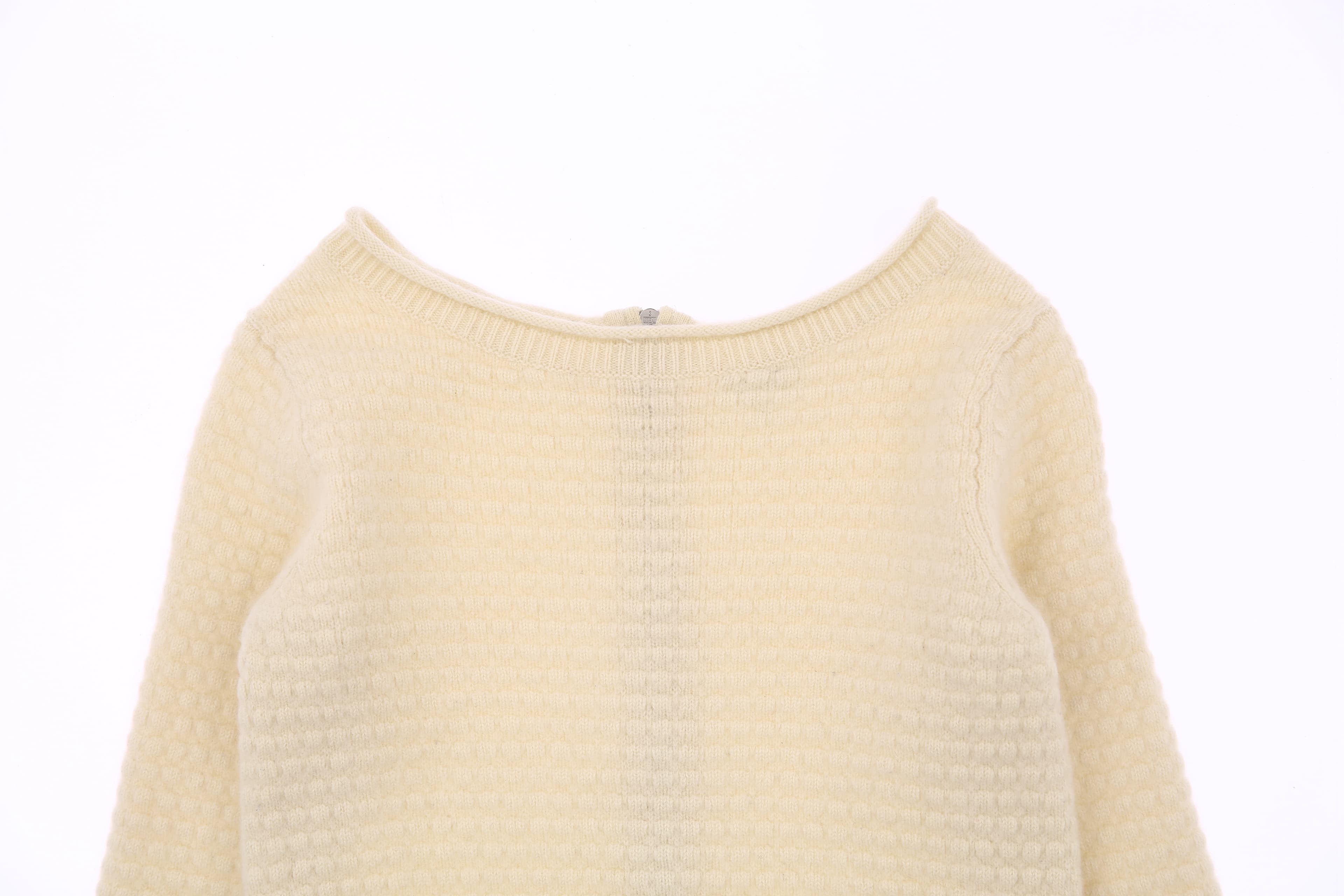 보트넥  7부 니트 