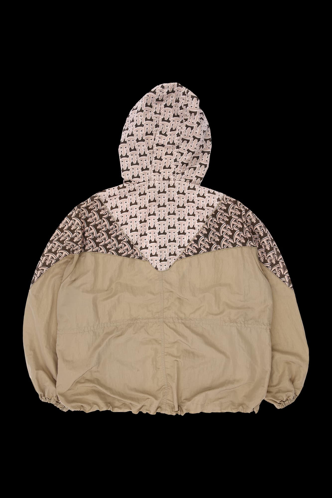 타임 로고 후드 하프집업