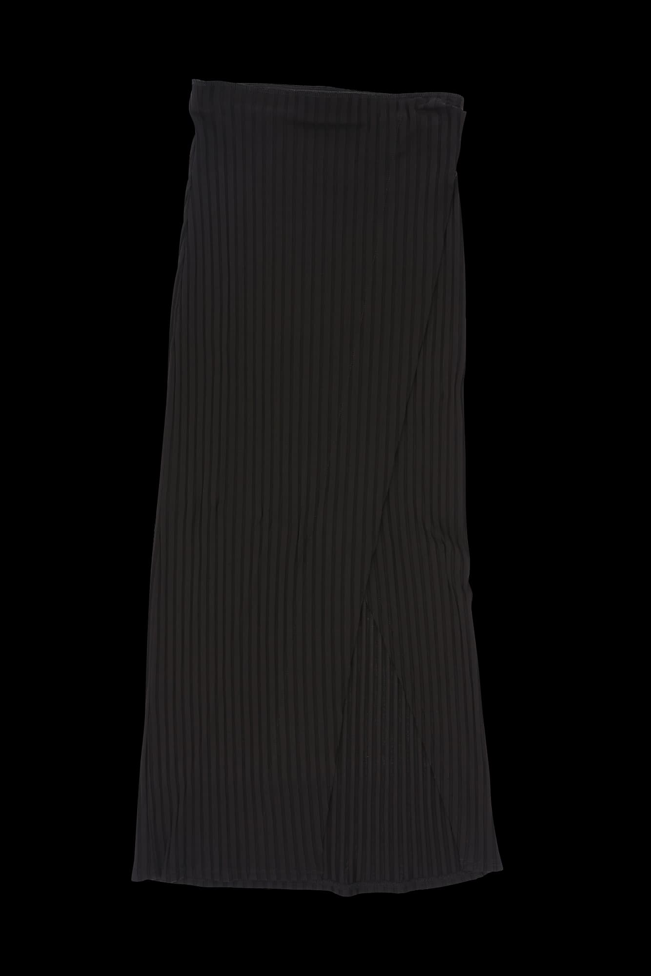 골지패턴 롱 스커트