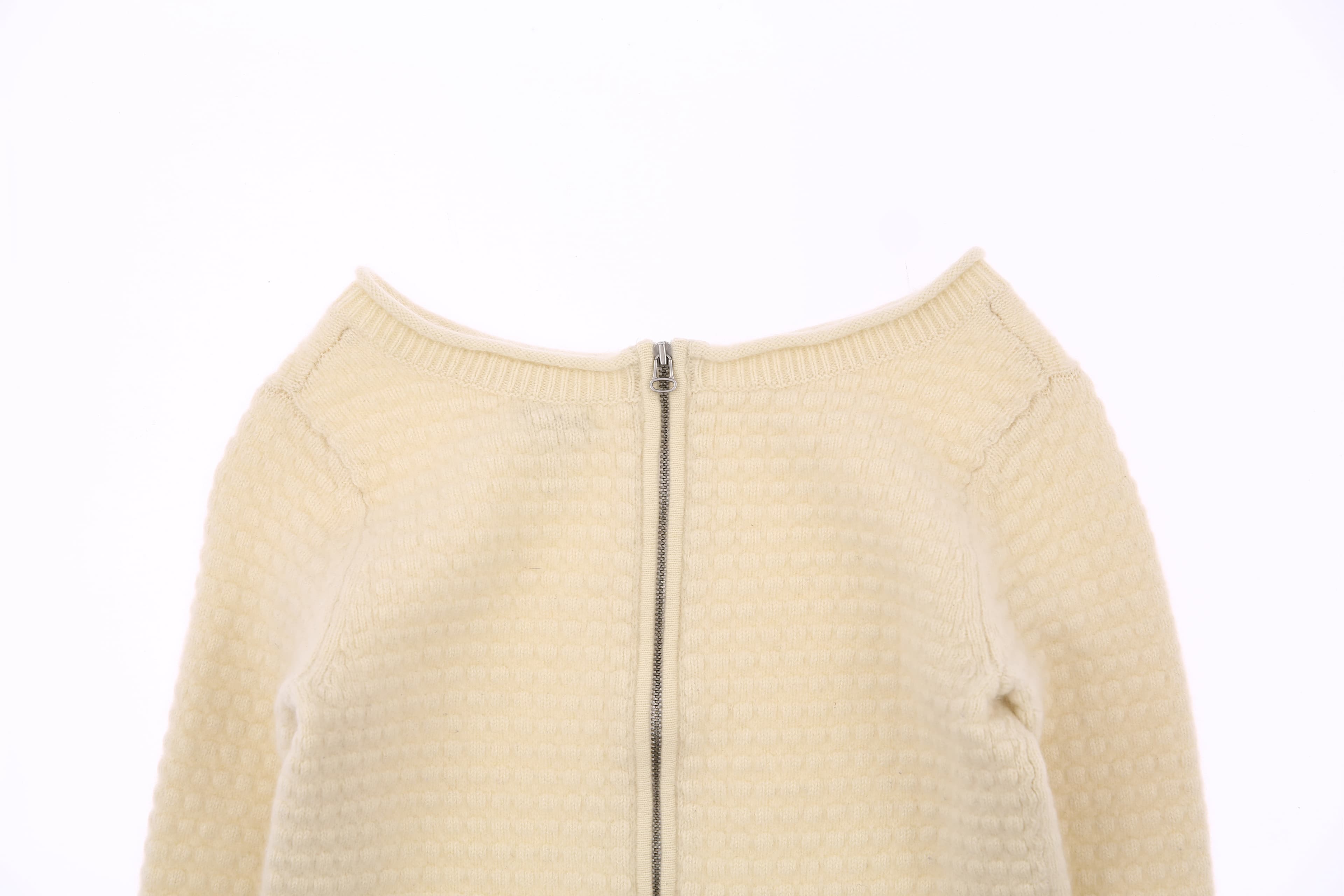 보트넥  7부 니트 