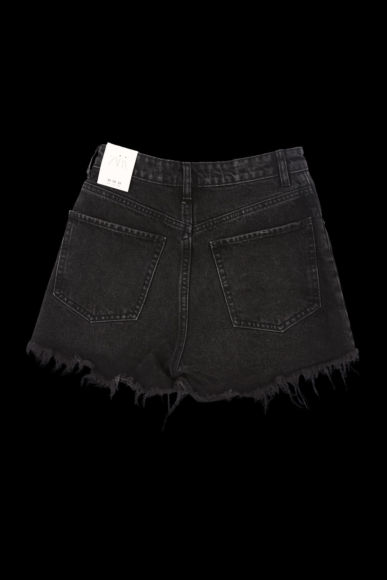 [새상품] 하이 라이즈 숏 데님 팬츠