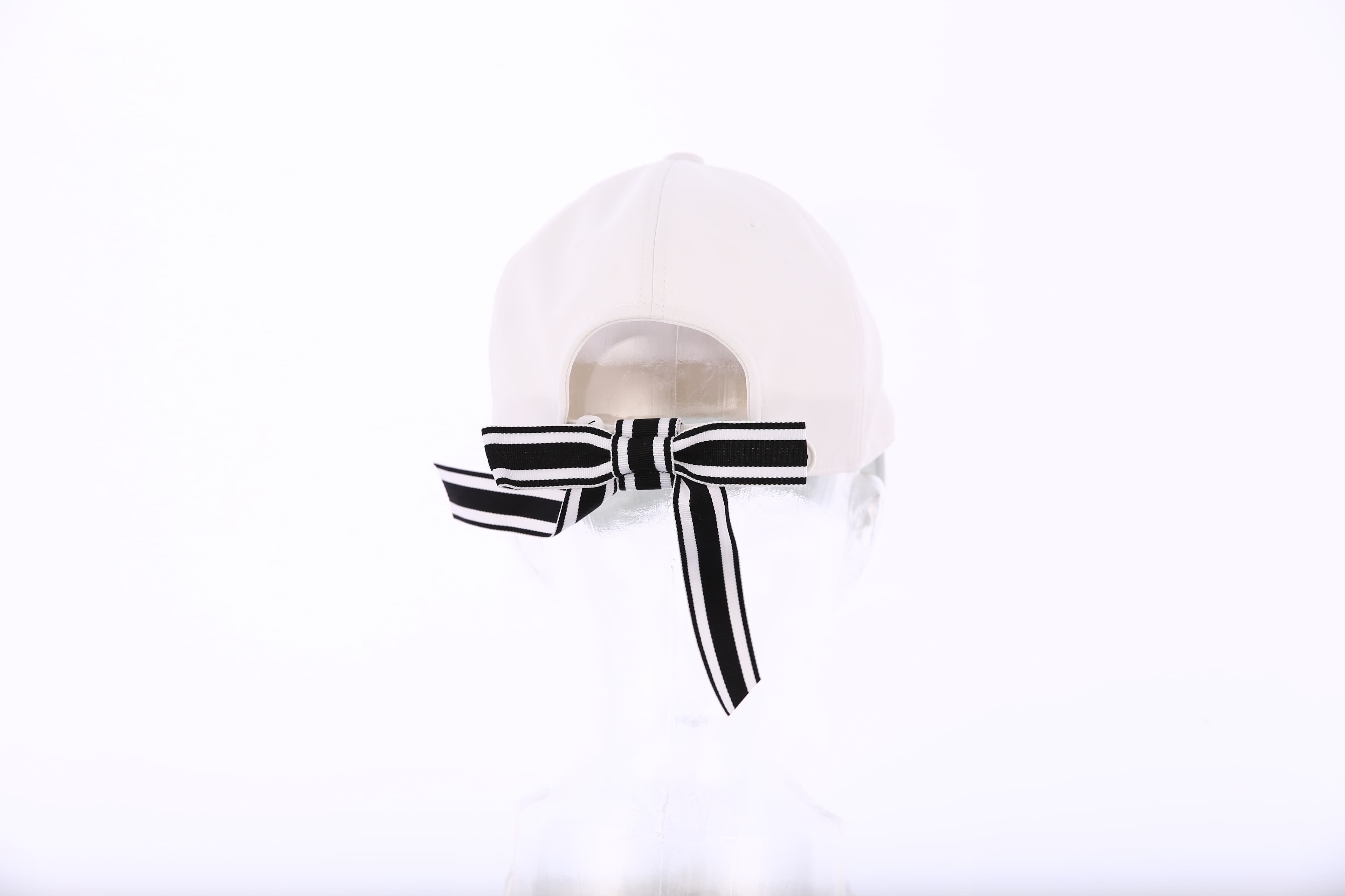 여성 뒷면 리본끈 캡 모자