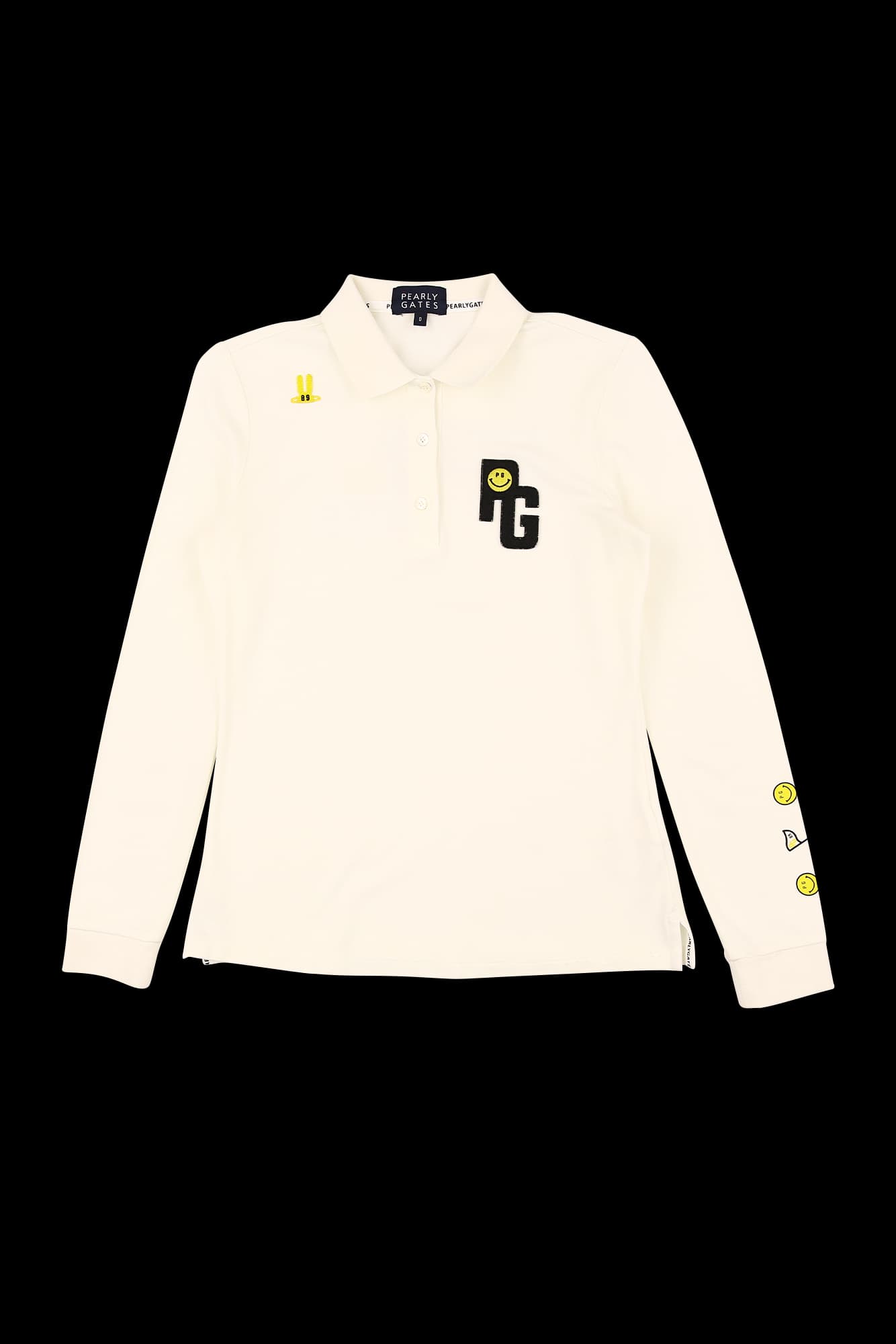 와펜 카라 긴팔 티셔츠