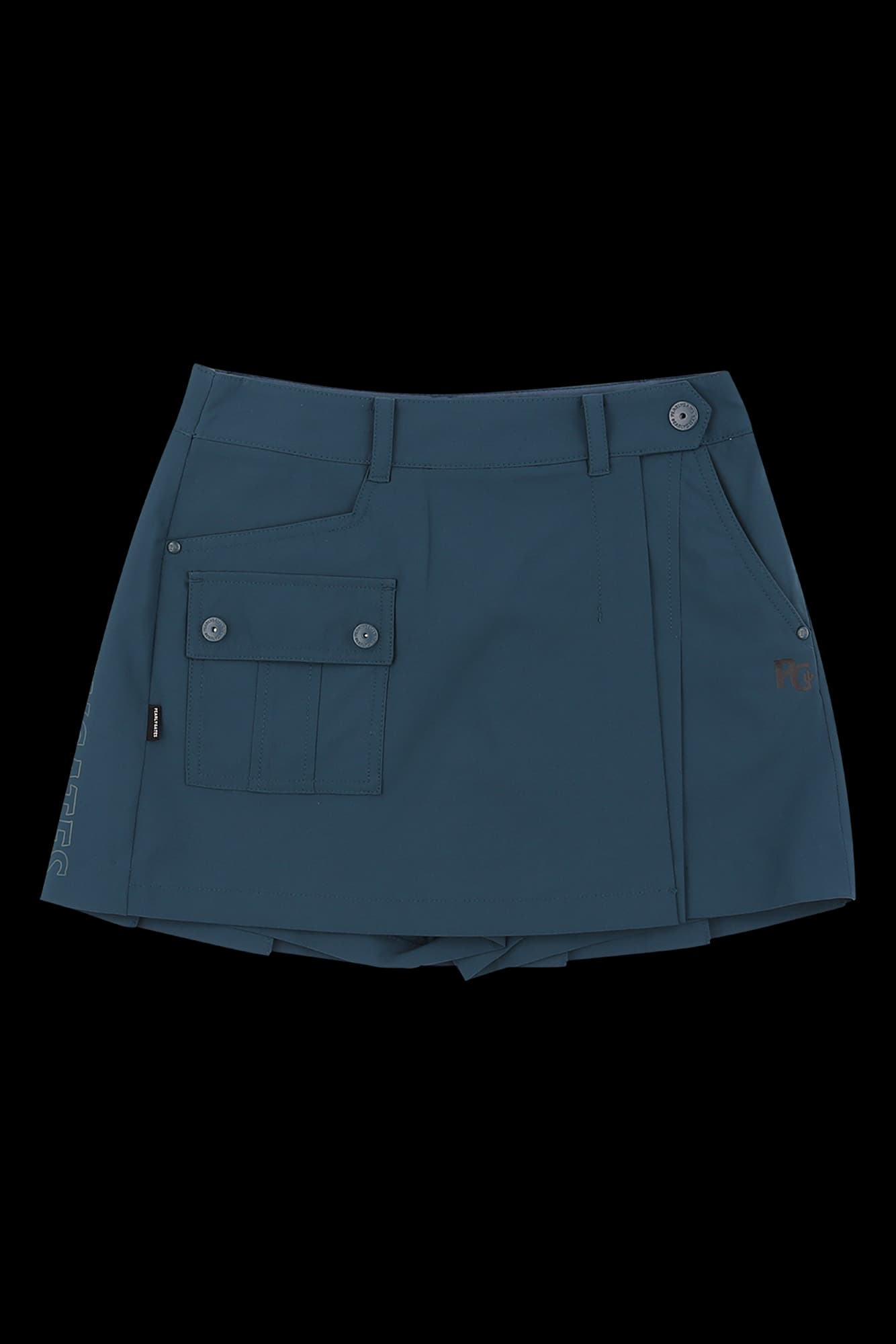 오버랩 플리츠 스커트