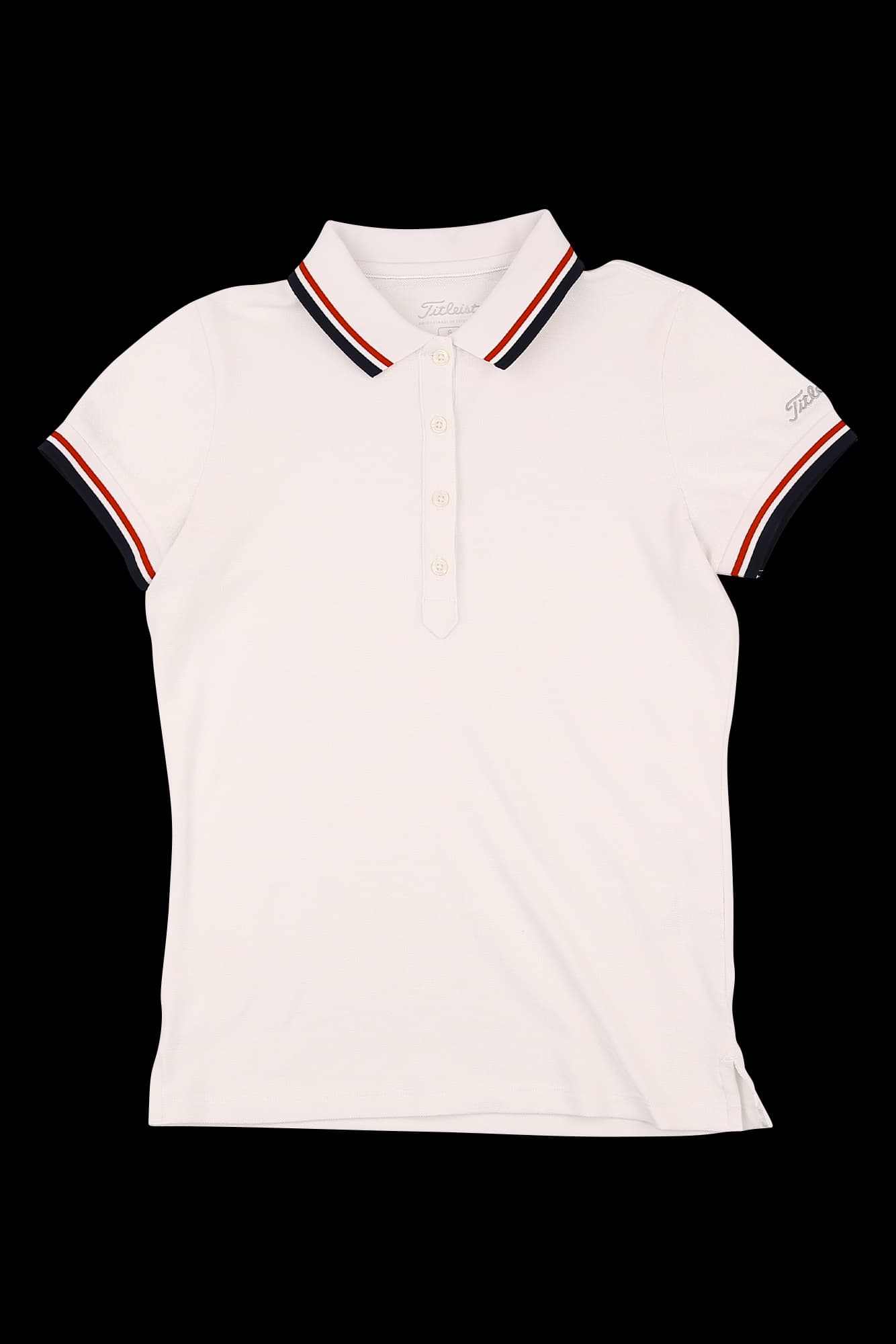 배색 스트라이프 카라 반팔 티셔츠