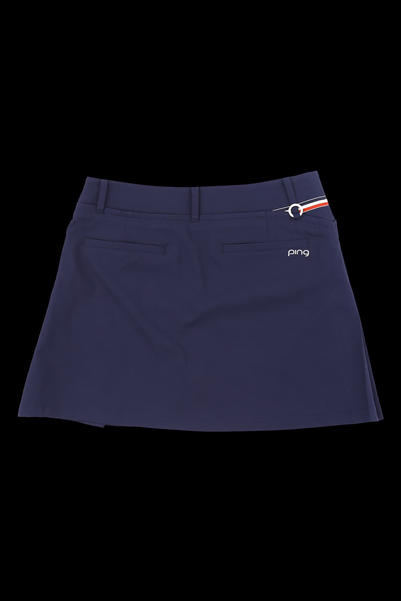 배색테잎 플리츠 스커트 