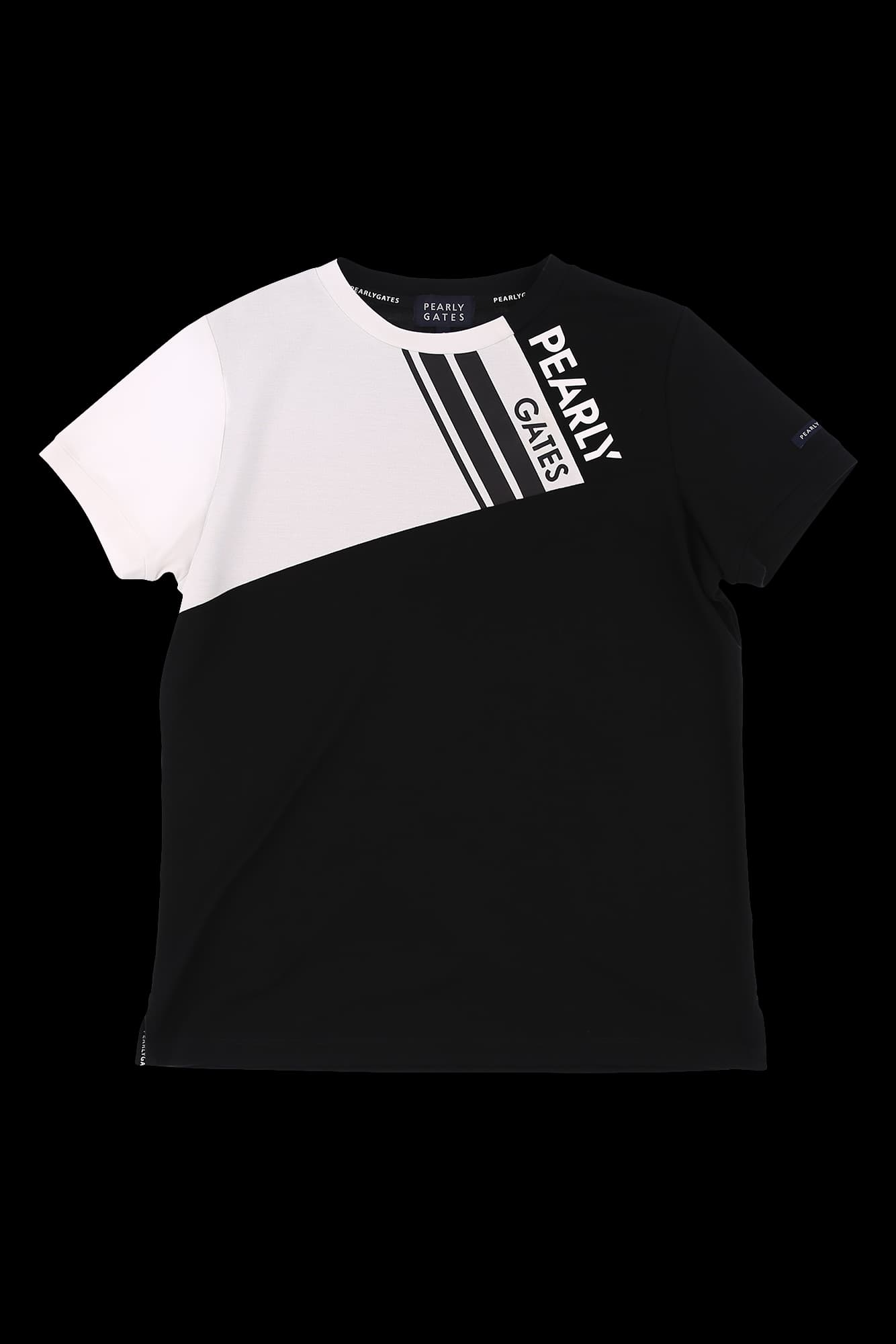 절개 프린트 로고 라운드 반팔