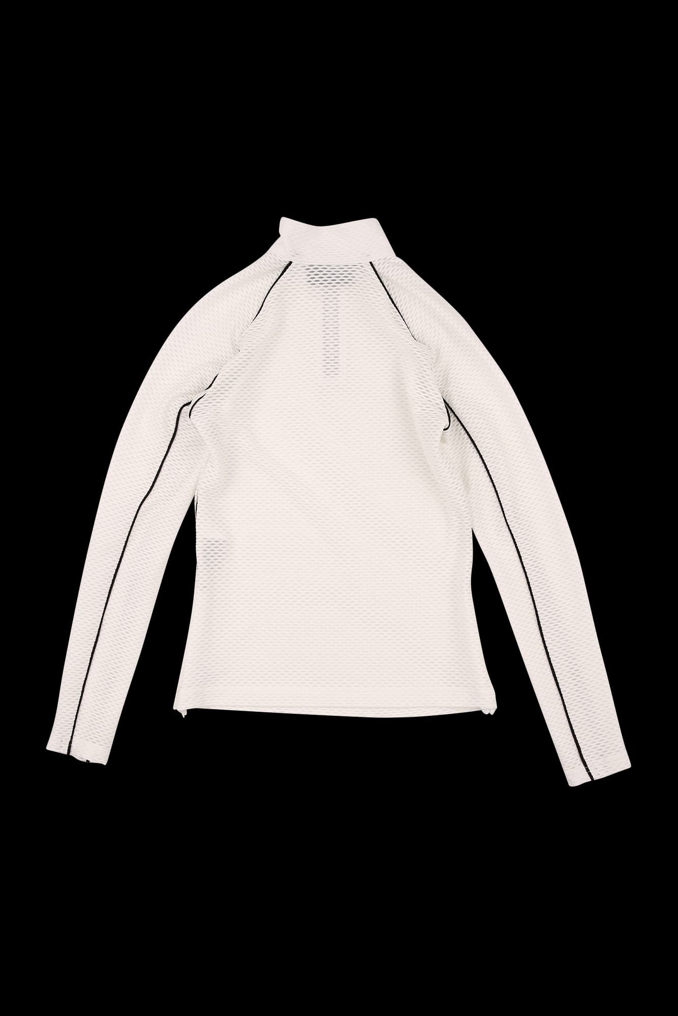 메쉬 하프 집업 긴팔 티셔츠