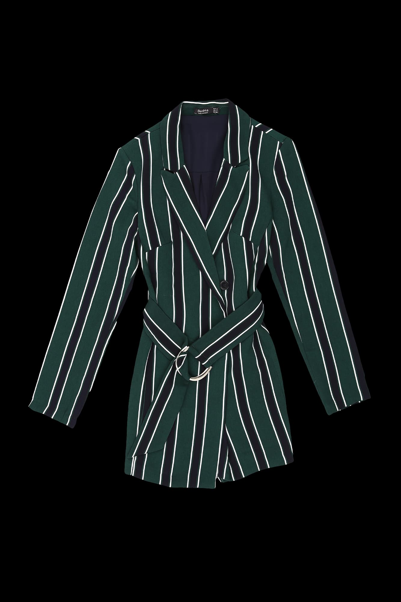 스트라이프 허리 스트링 점프수트