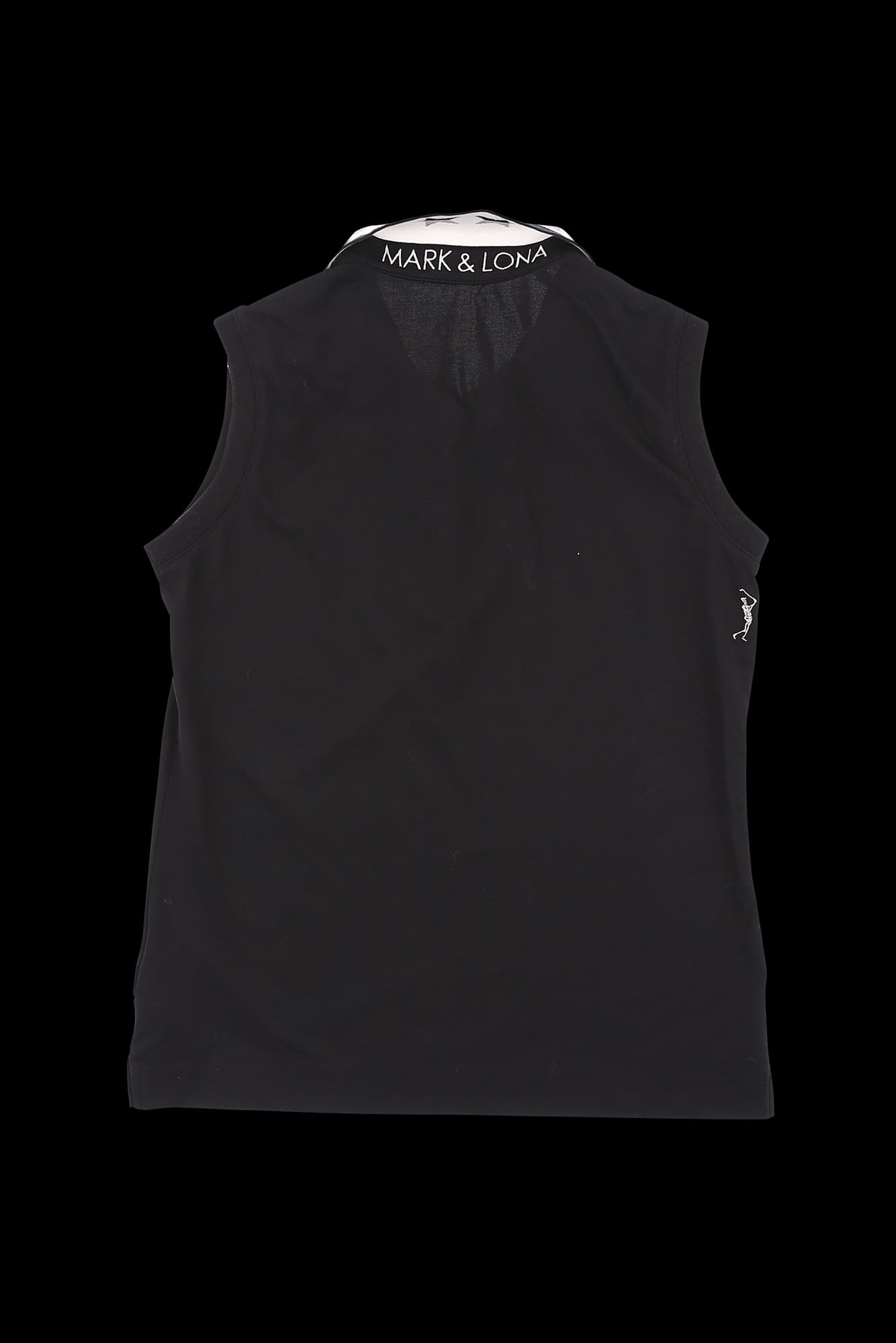 카라 배색 민소매 티셔츠