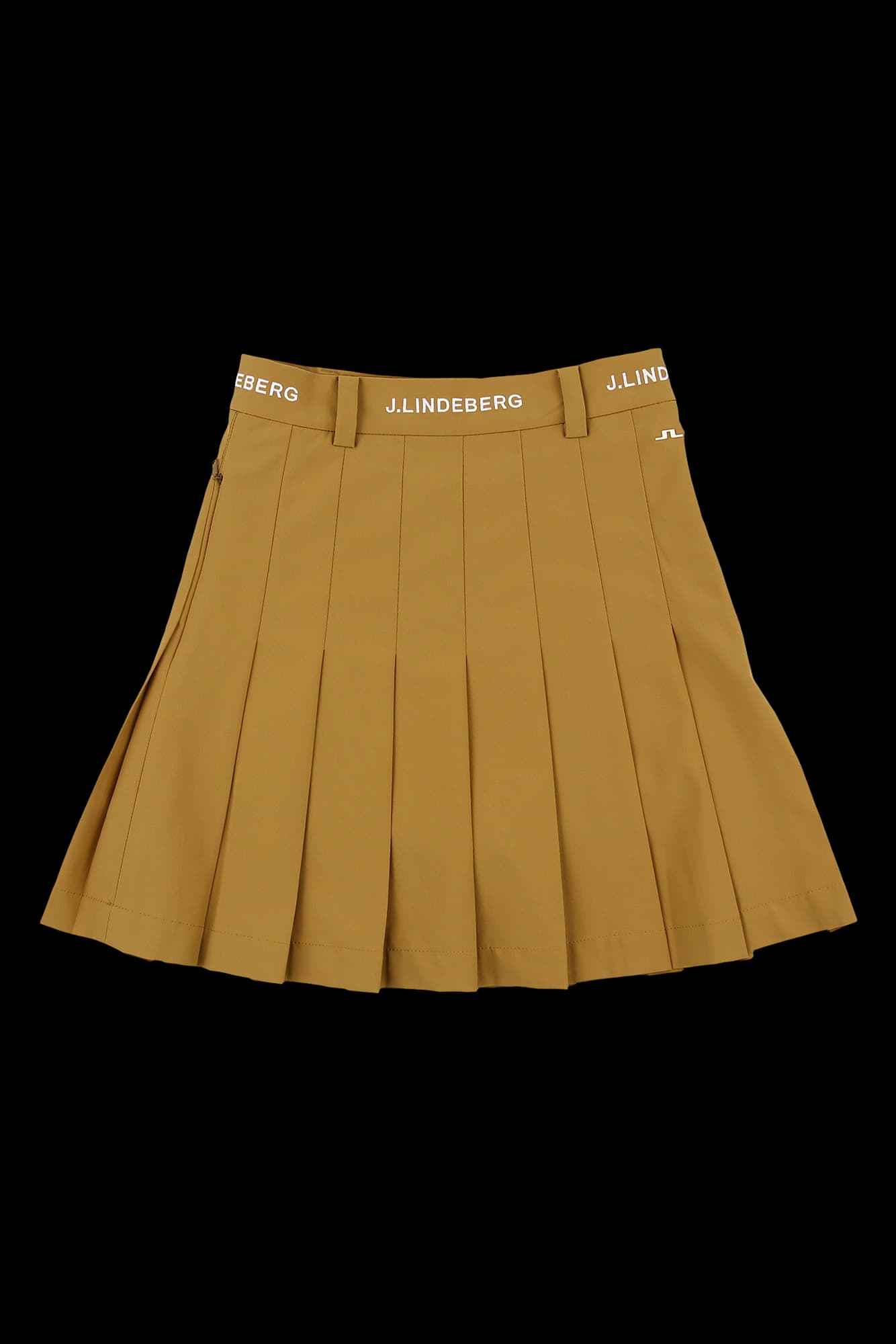 로고 플리츠 스커트