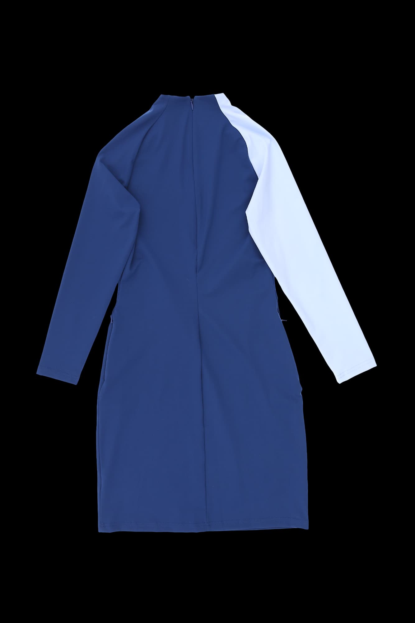 배색 스트레치 원피스