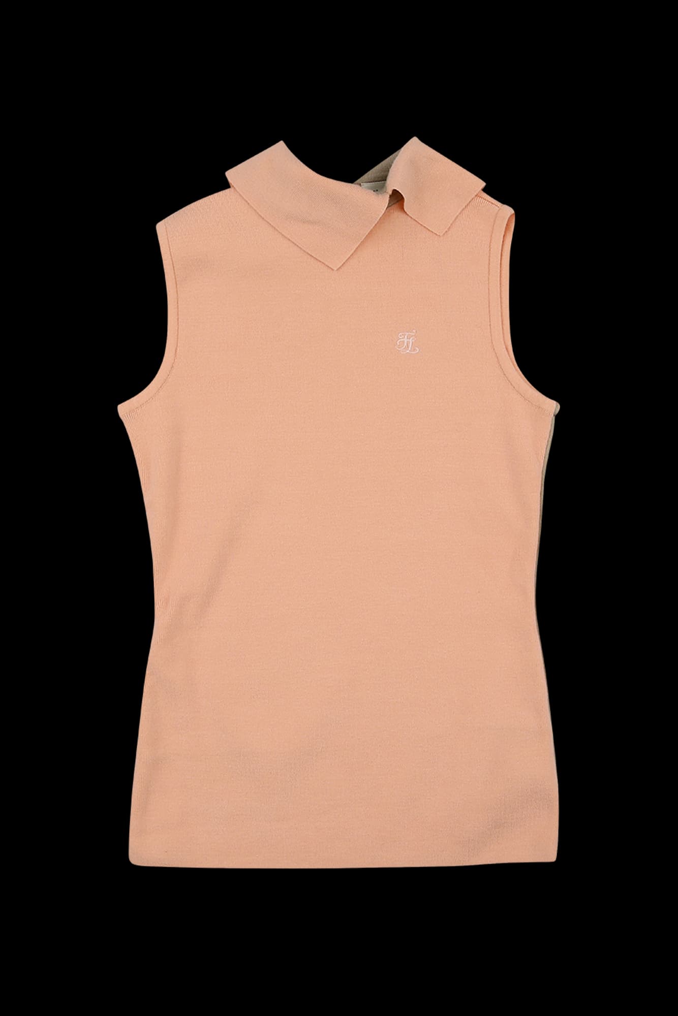 [새상품] 사선 카라 민소매 니트