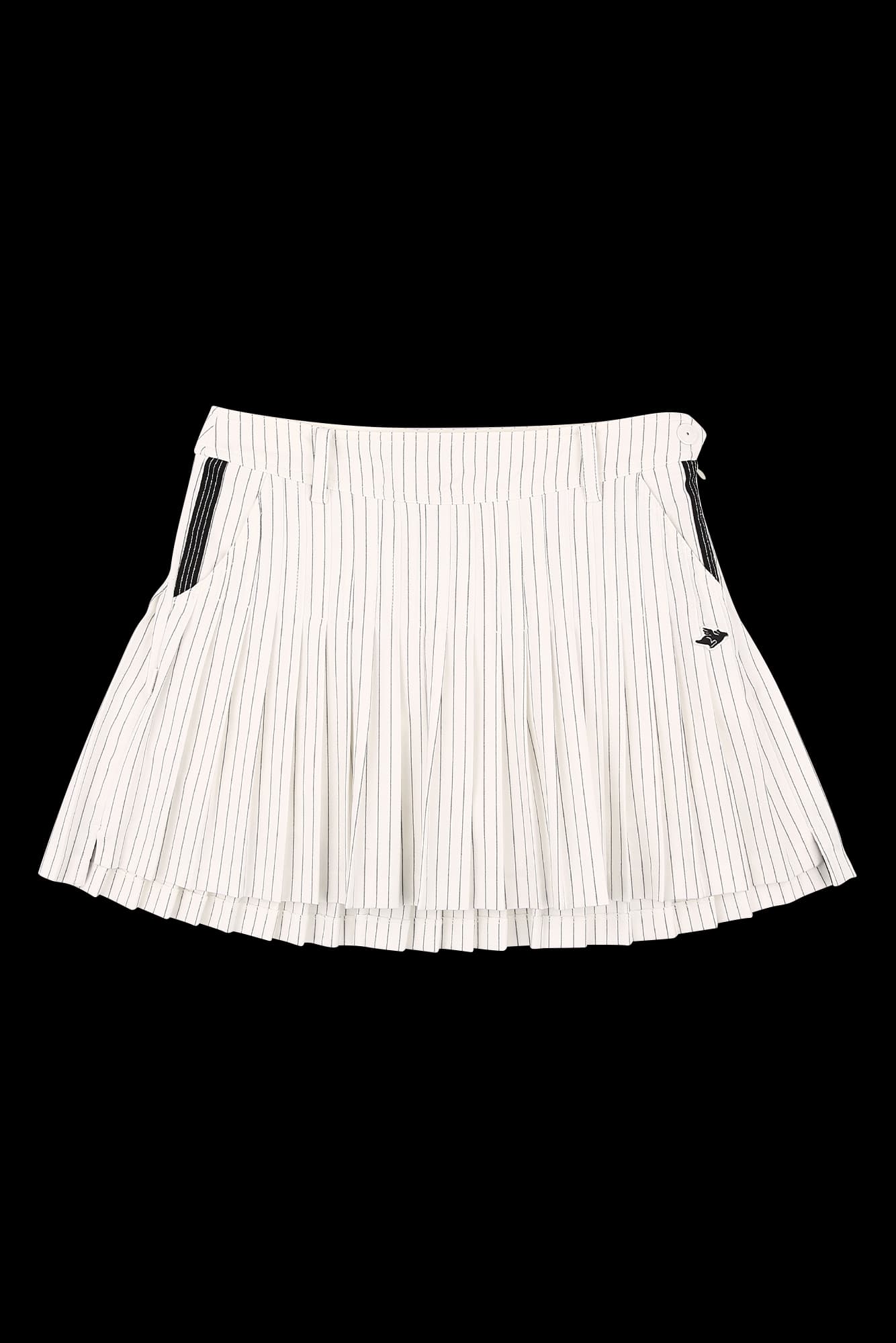 스트라이프 플리츠 스커트