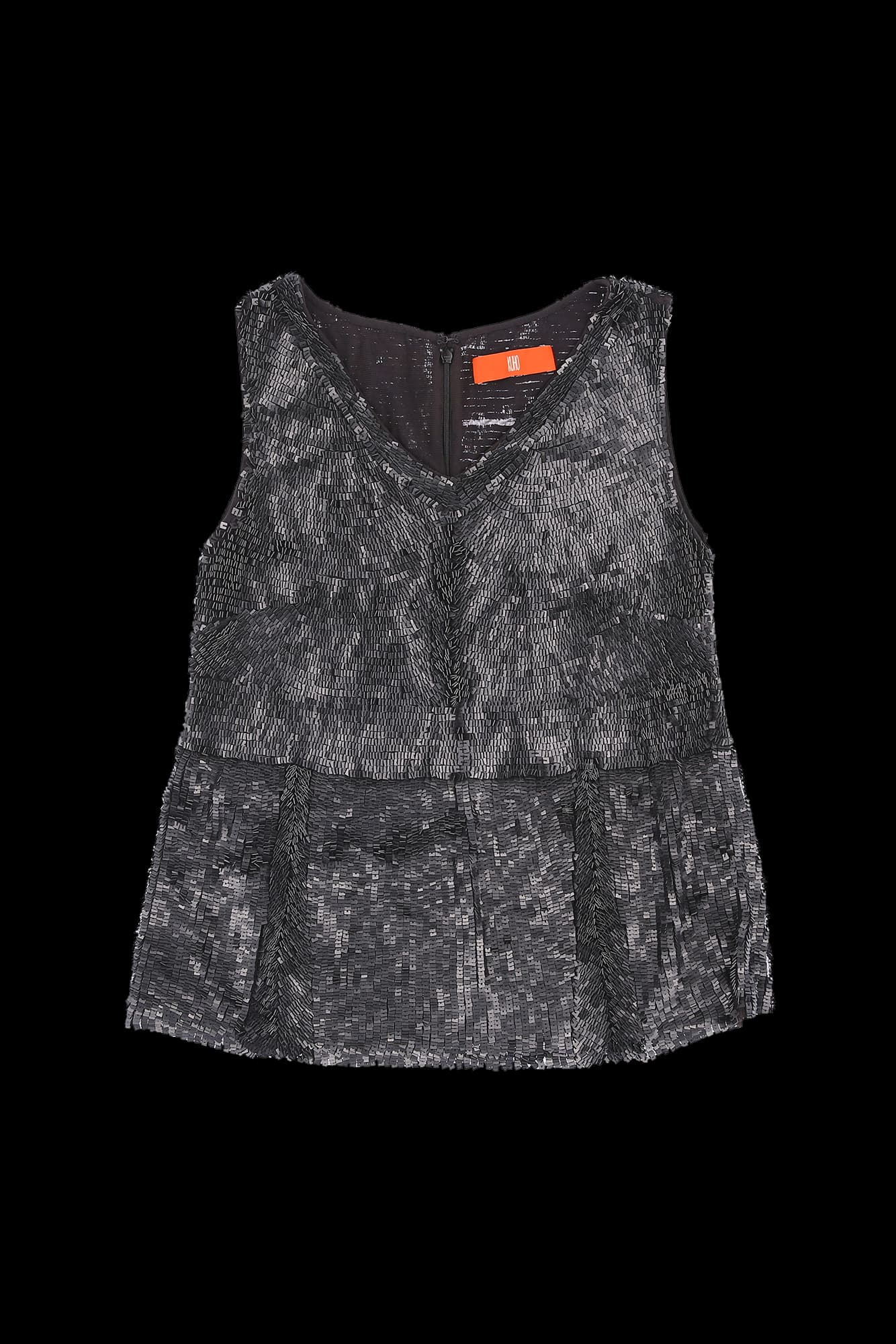 브이넥 비즈 민소매 