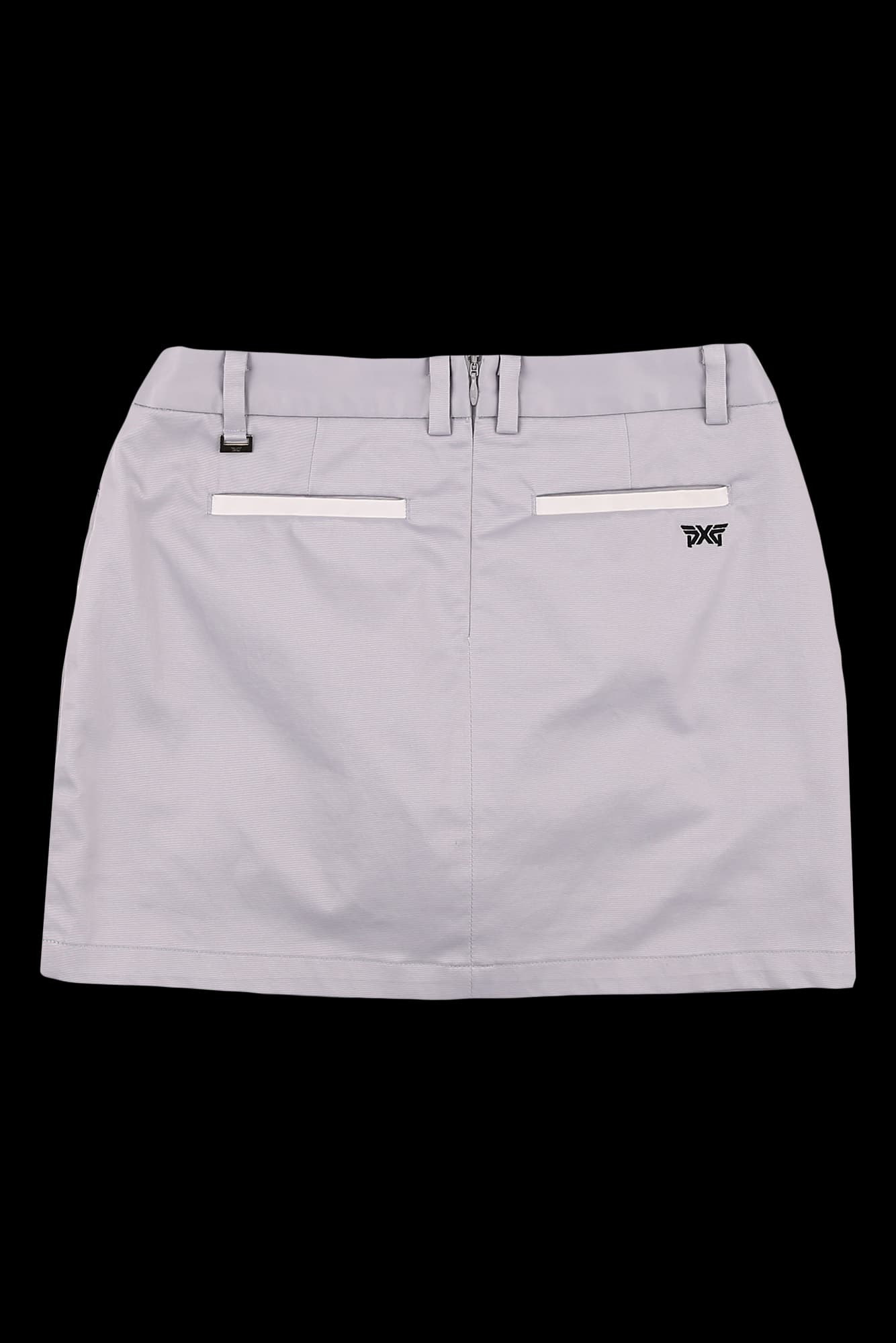 사선 배색 포인트 코튼 스커트