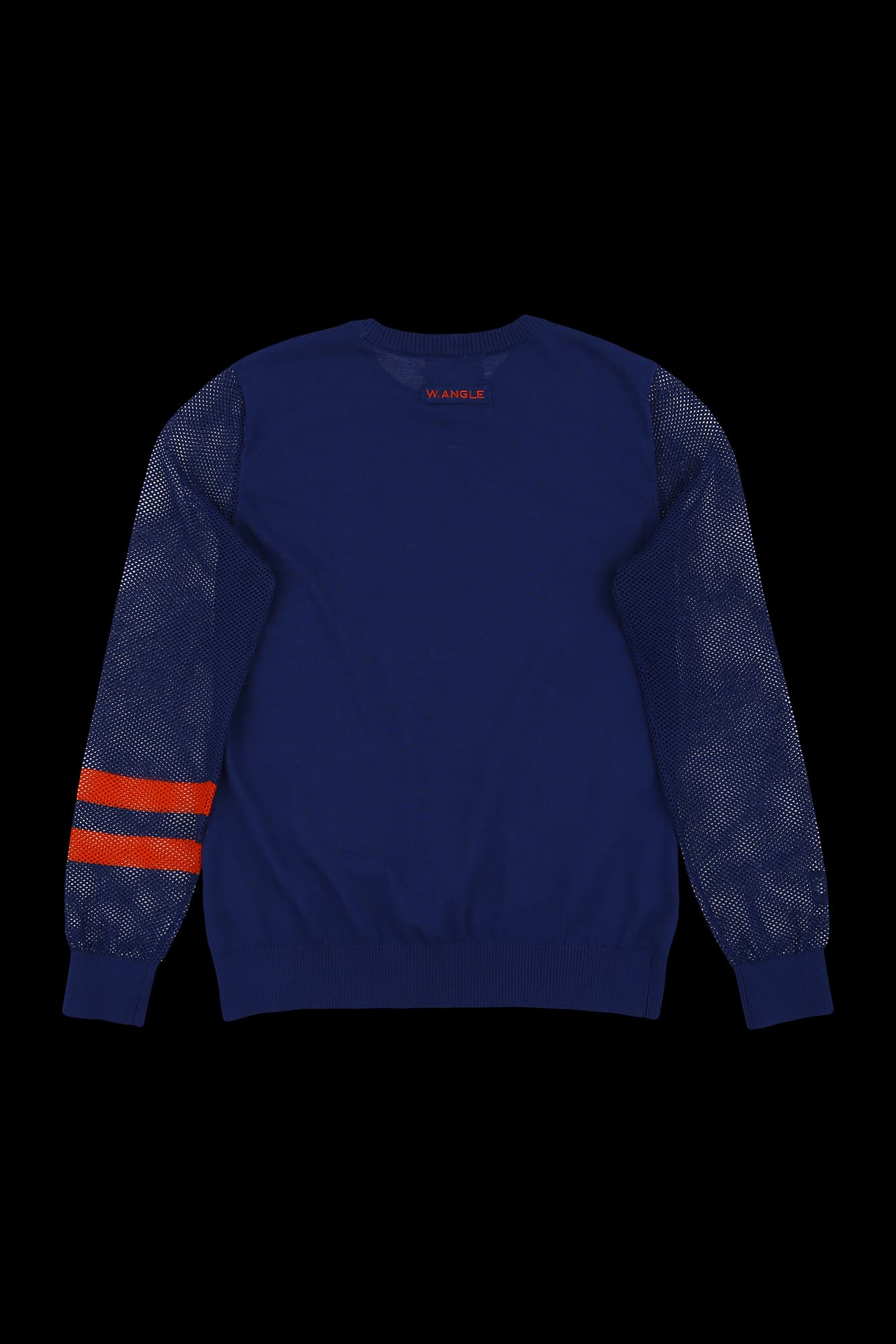 매쉬 소매 하트로고 니트