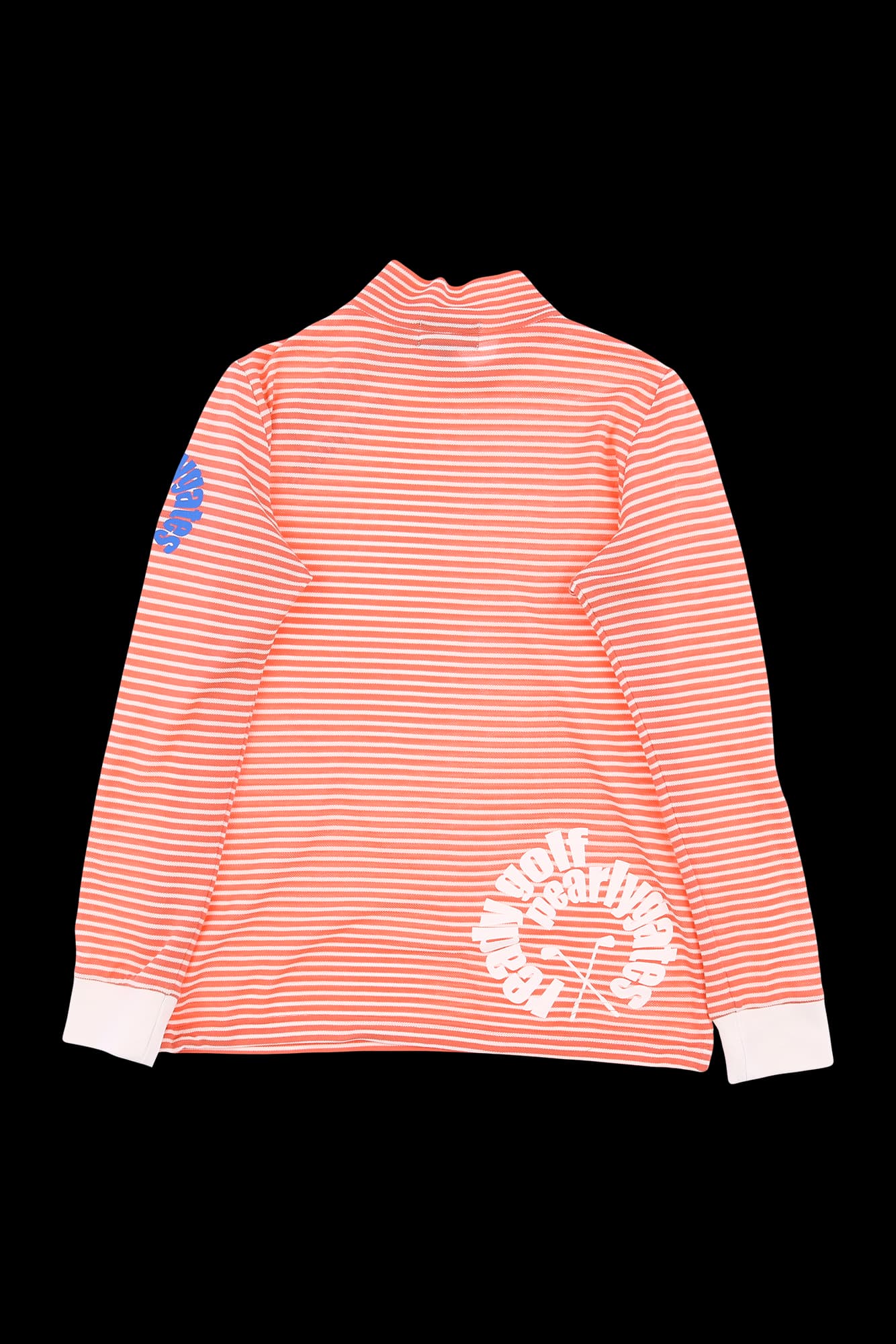 스트라이프 사선지퍼 긴팔 티셔츠