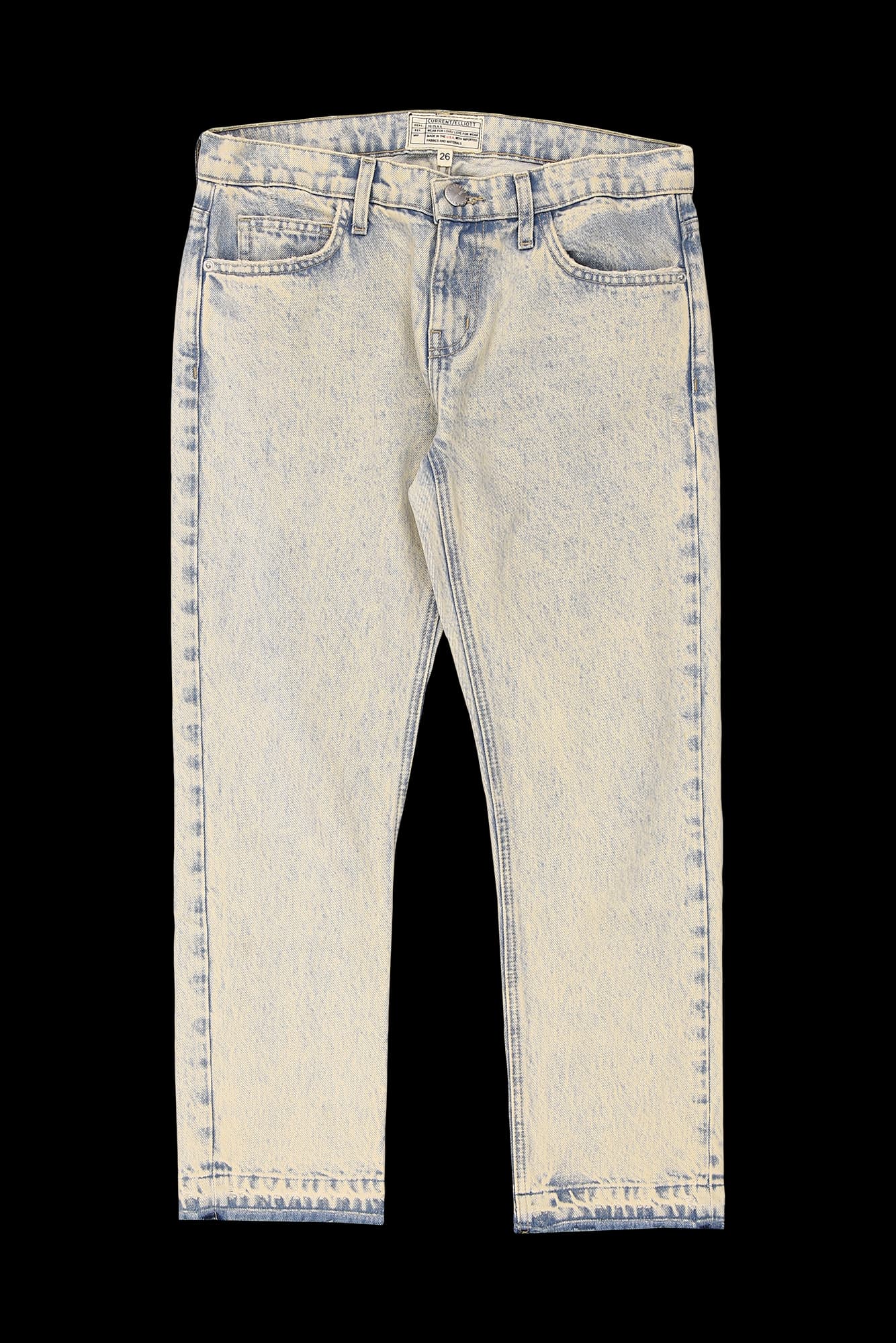 컷팅 워싱 데님 롱팬츠