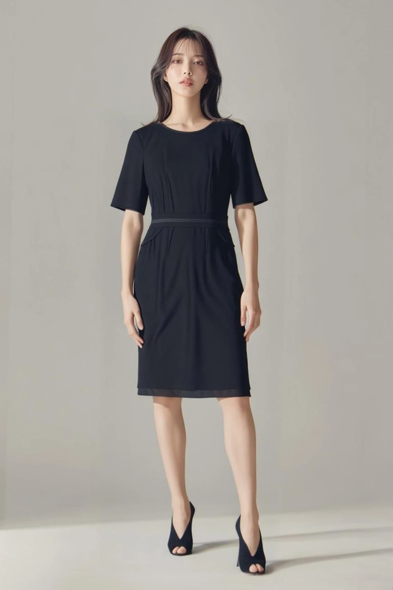 H라인 라운드 원피스